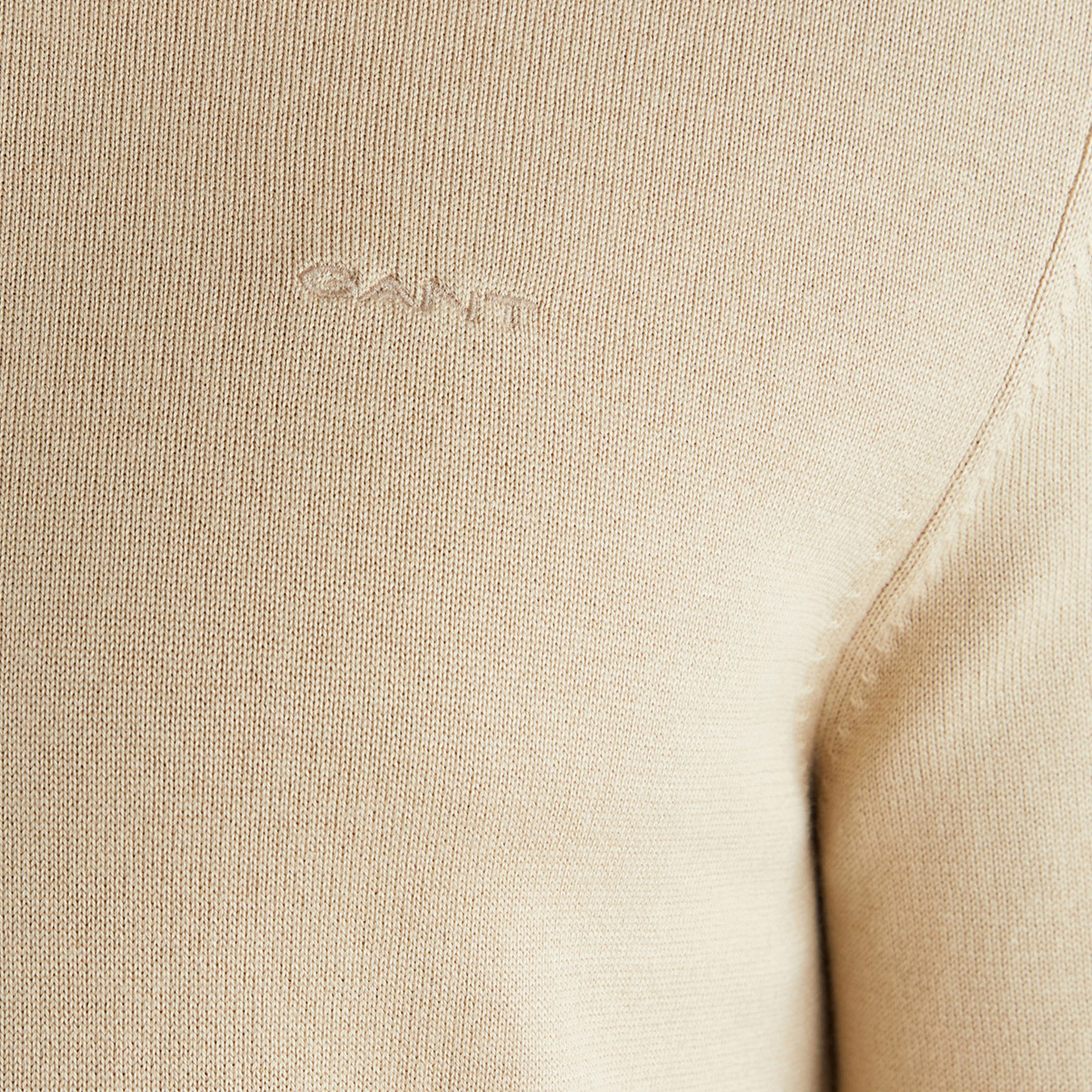 GANT Erkek Bej Regular Fit Kısa Kollu Triko