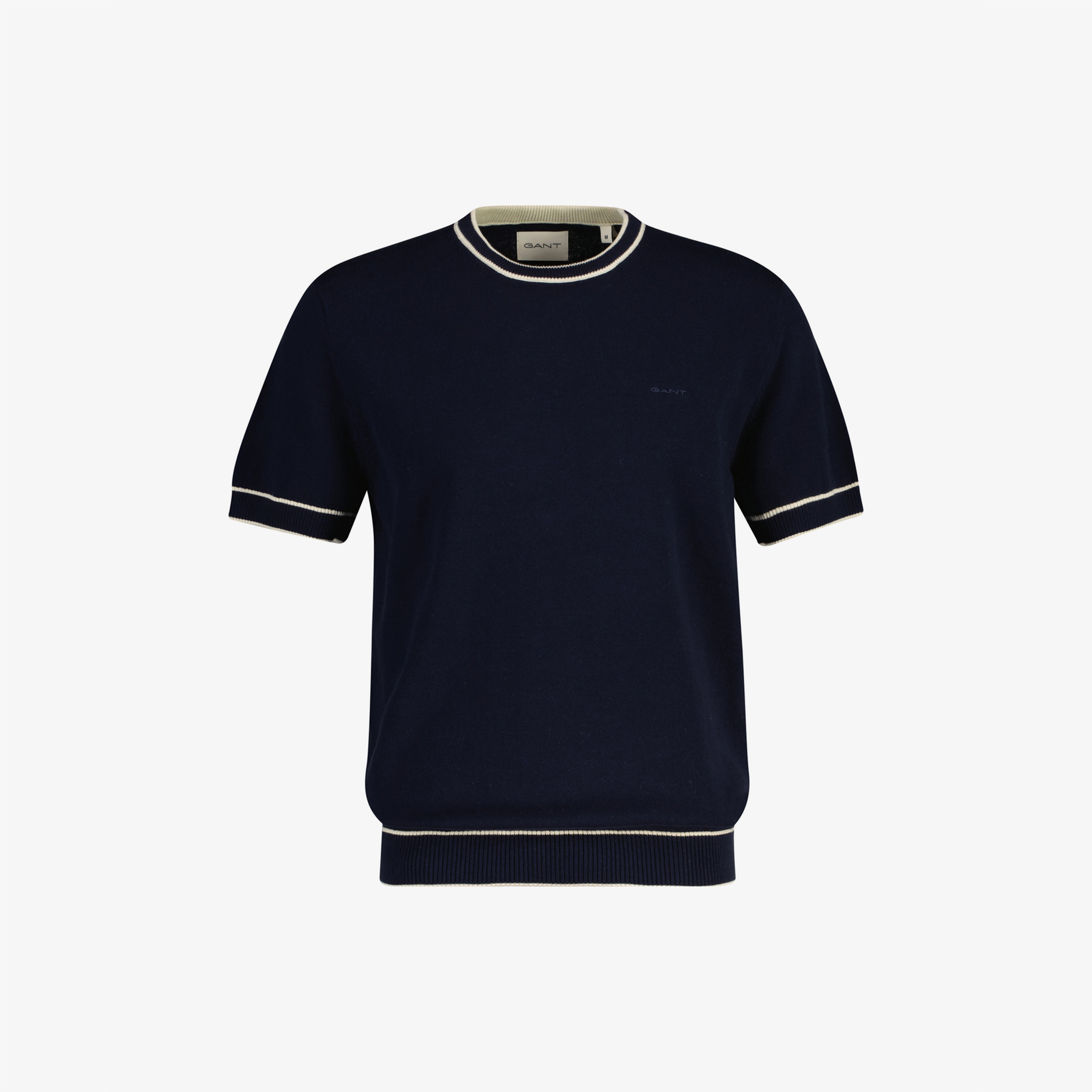 GANT Erkek Lacivert Regular Fit Kısa Kollu Triko