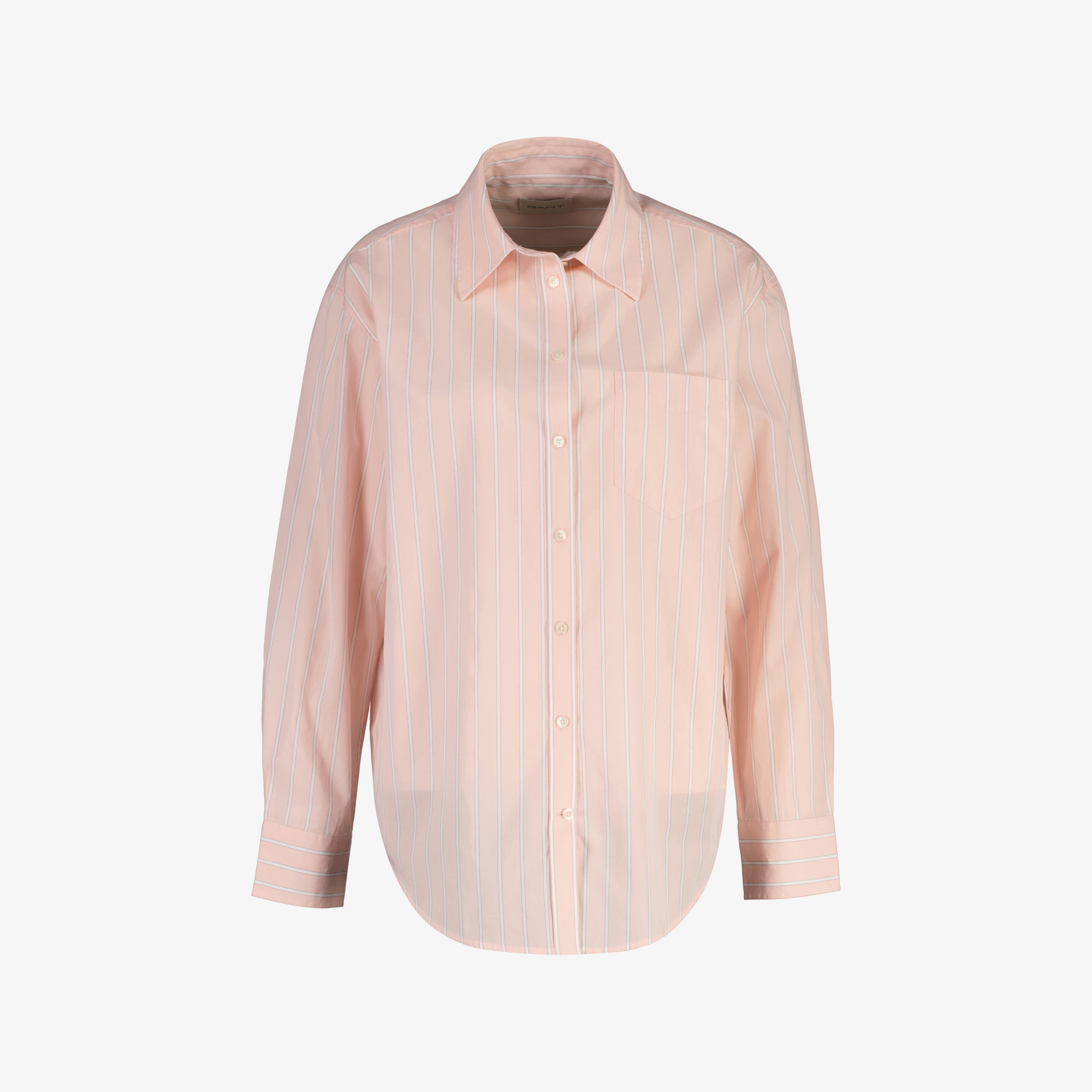 GANT Kadın Pembe Relaxed Fit Çizgili Gömlek