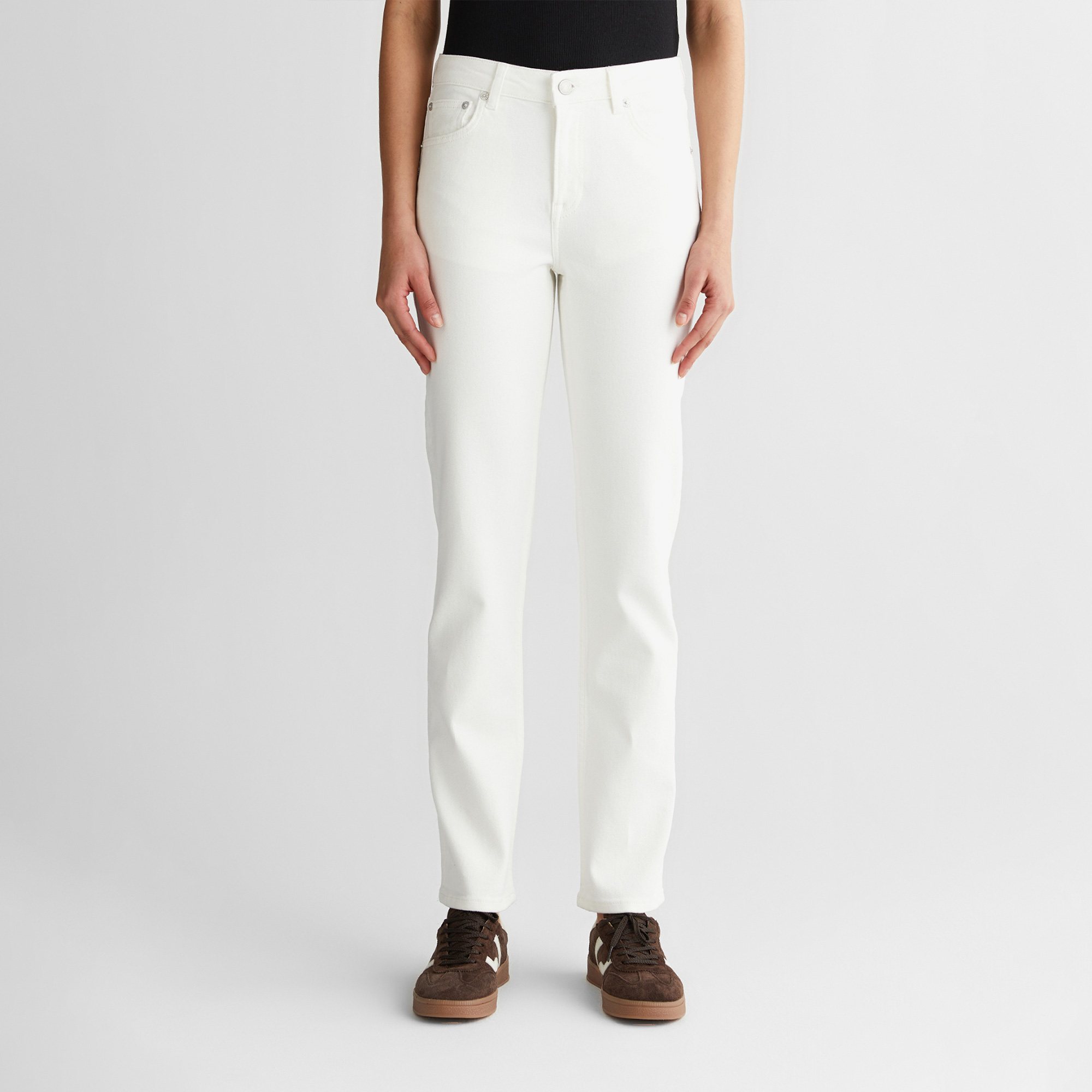 GANT Kadın Beyaz Regular Fit Jean