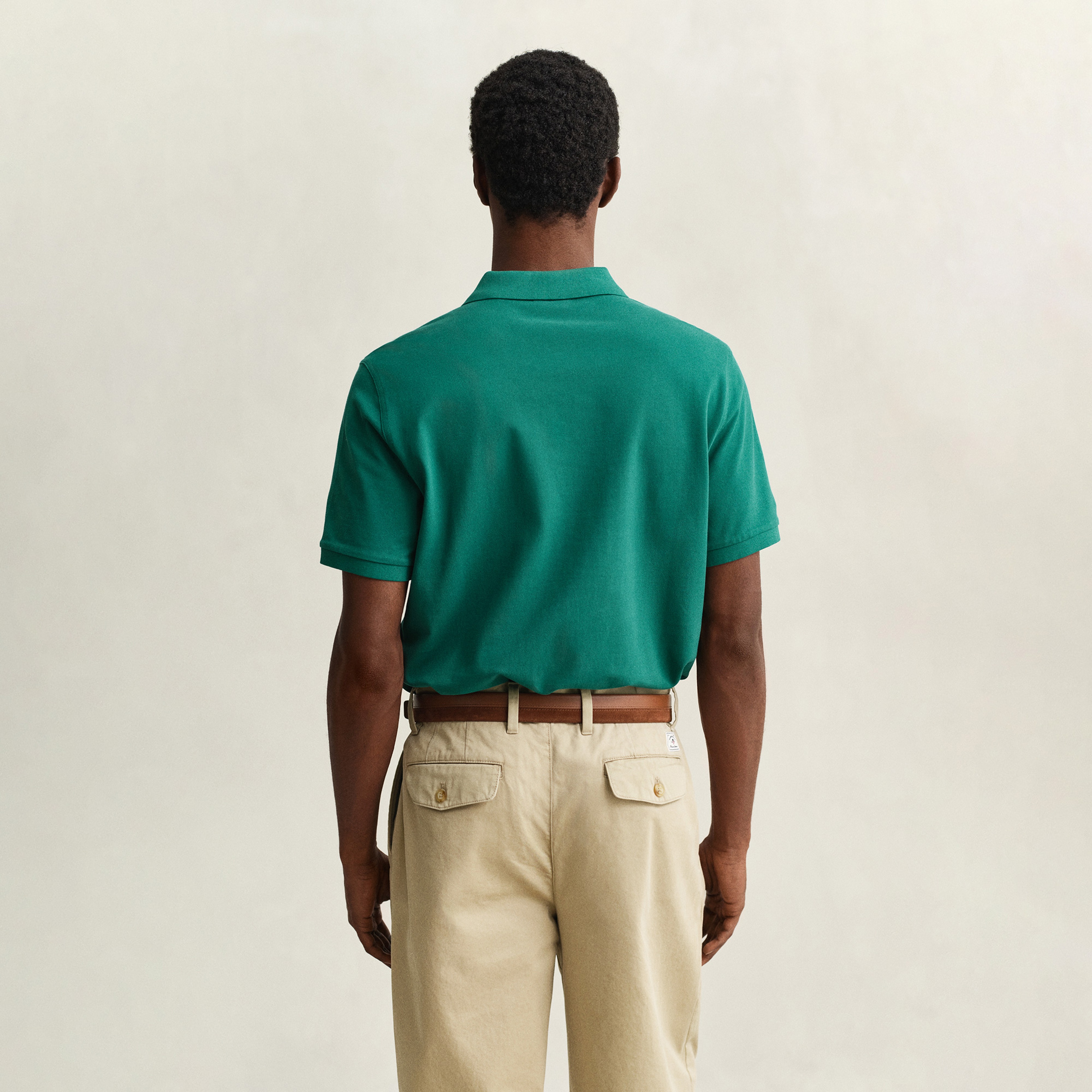 GANT Erkek Yeşil Regular Fit Logolu Polo Yaka T-Shirt