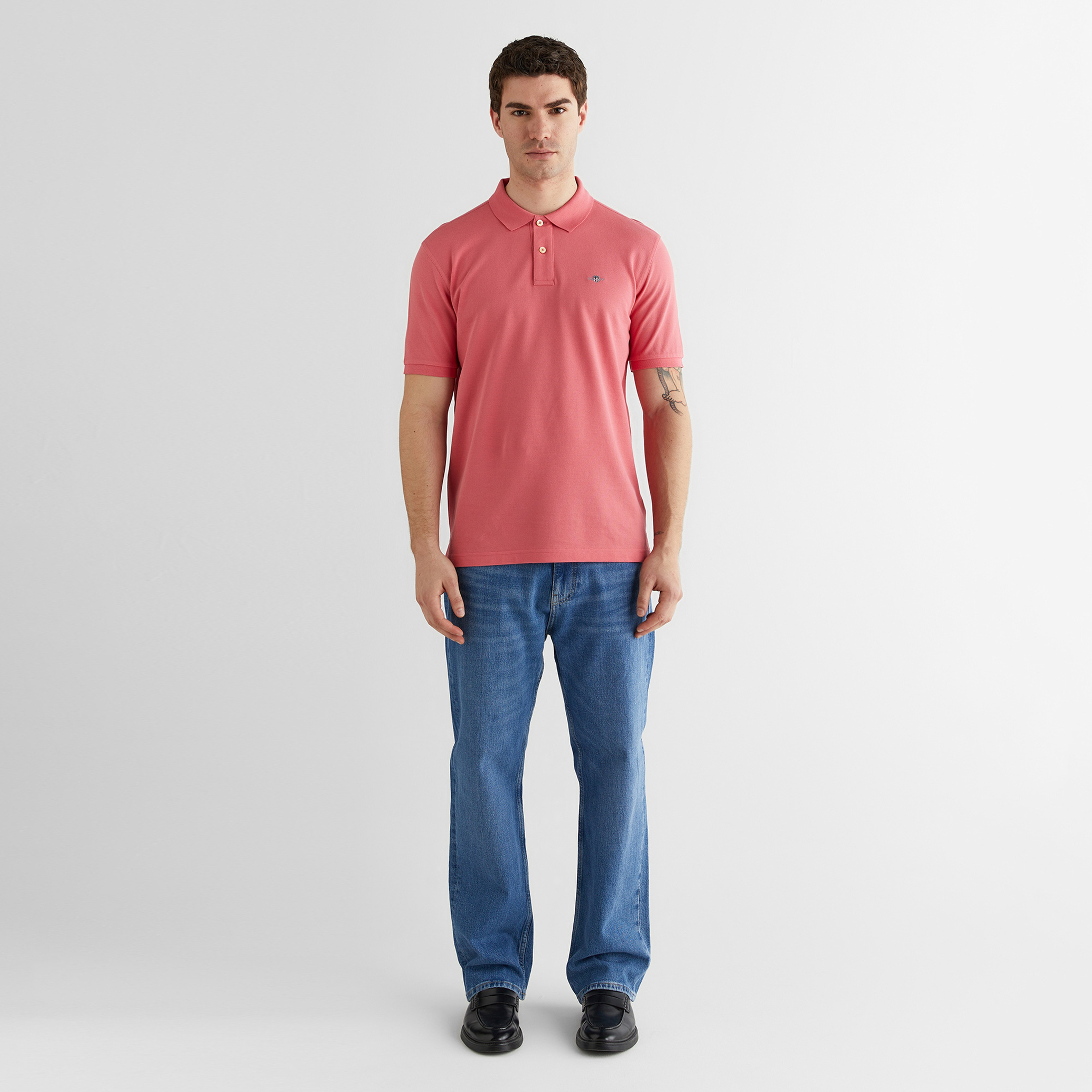 GANT Erkek Pembe Regular Fit Logolu Polo Yaka T-Shirt