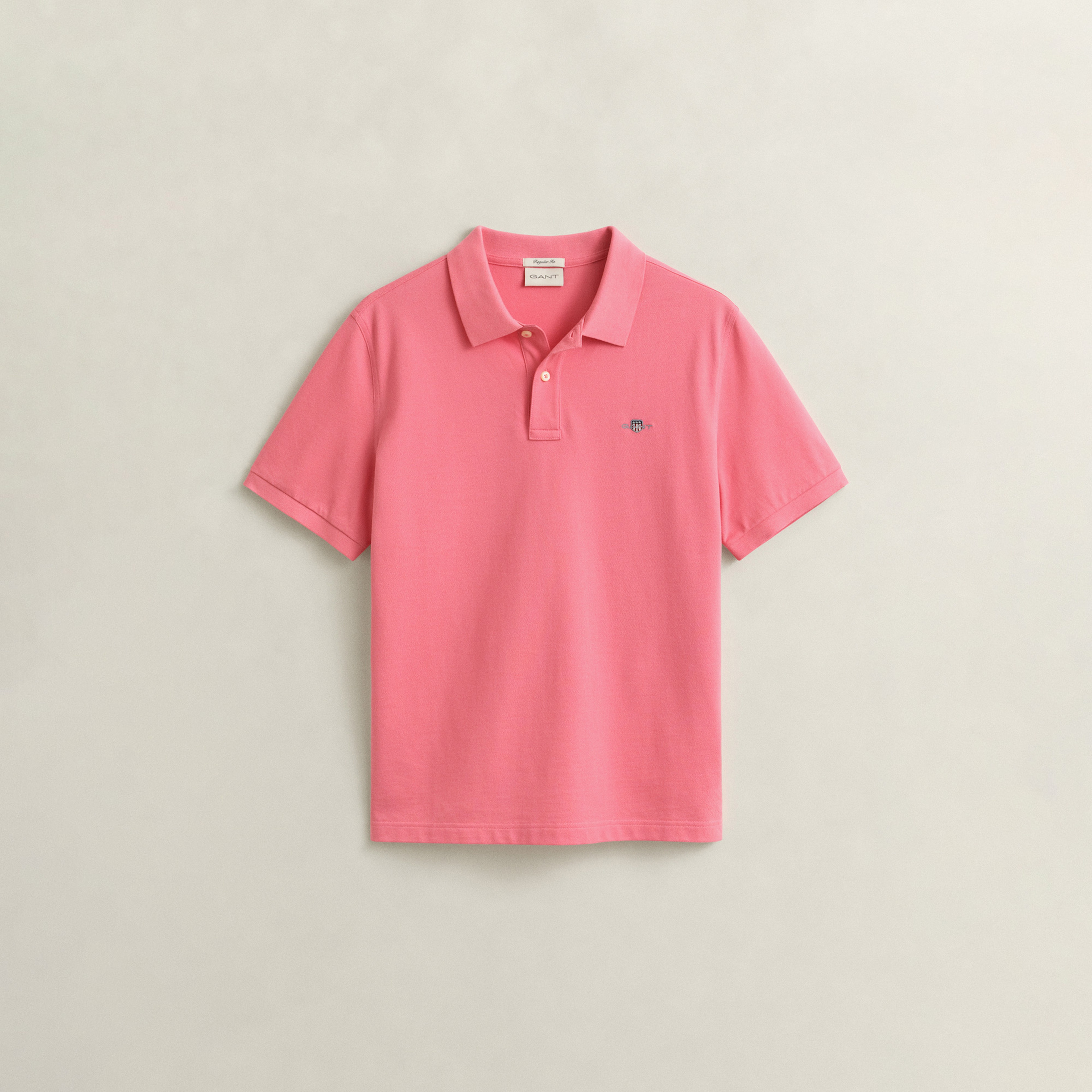 GANT Erkek Pembe Regular Fit Logolu Polo Yaka T-Shirt