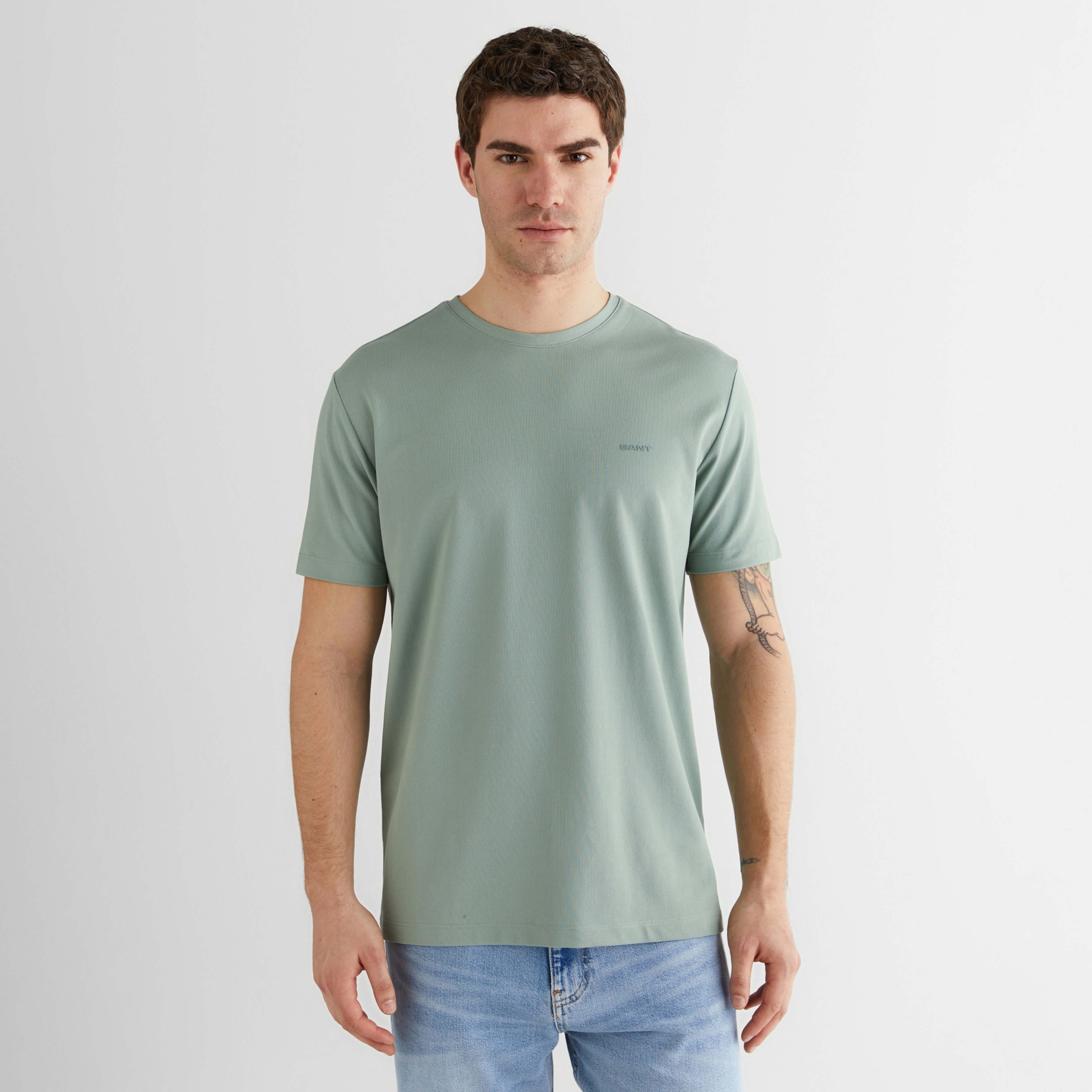 GANT Erkek Yeşil Kısa Kollu T-Shirt