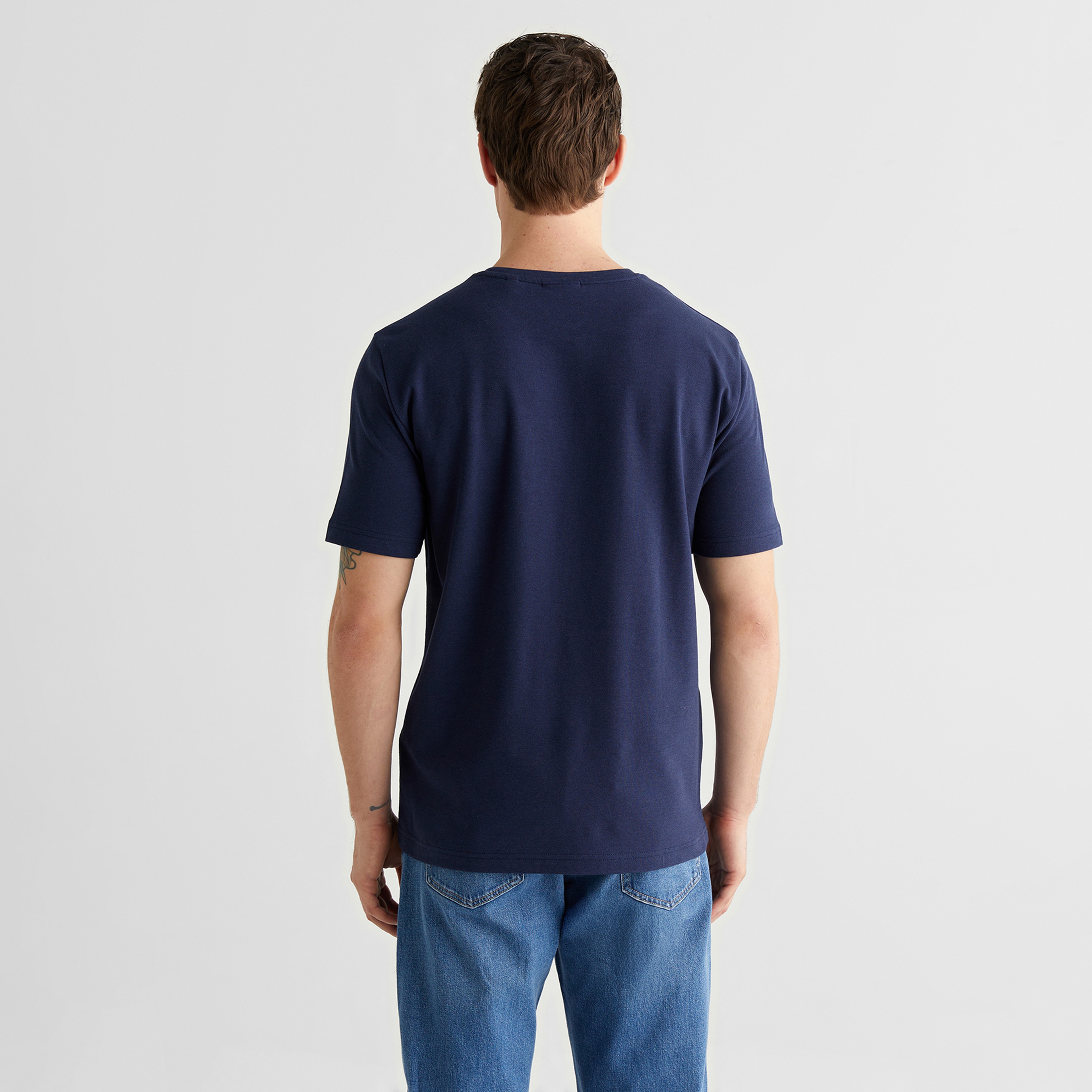 GANT Erkek Lacivert Kısa Kollu T-Shirt