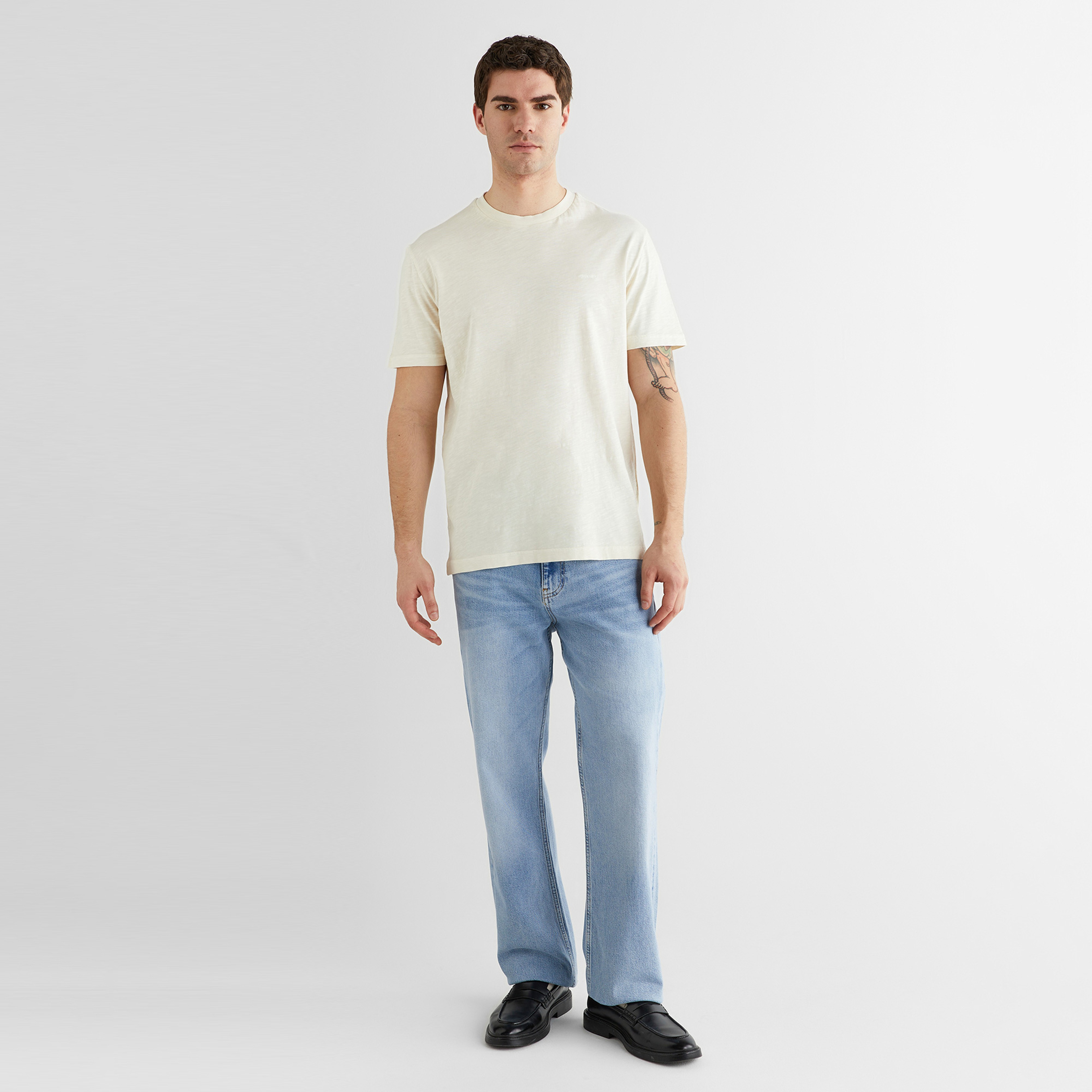 GANT Erkek Bej Kısa Kollu T-Shirt