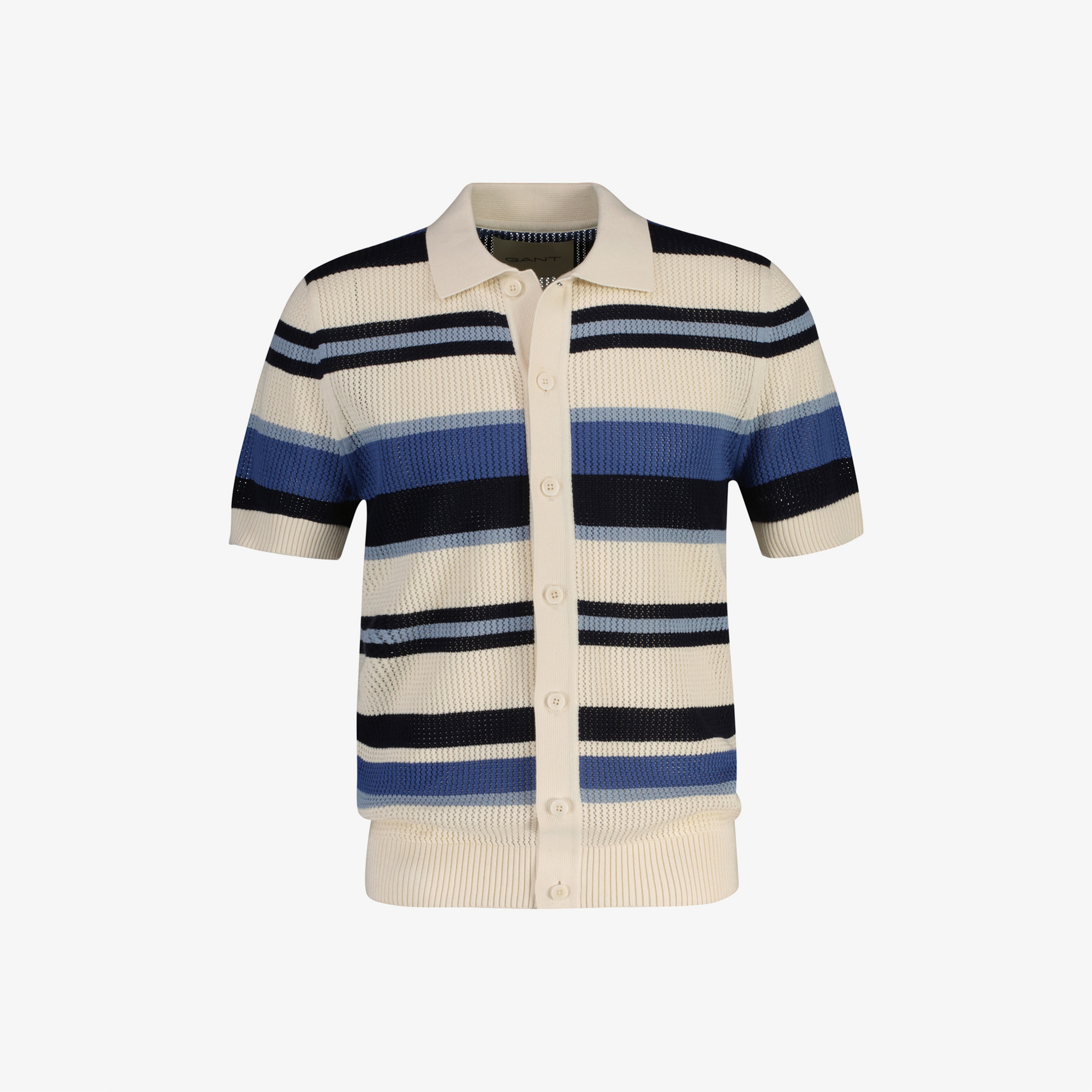 GANT Erkek Mavi Regular Fit Çizgili Kazak