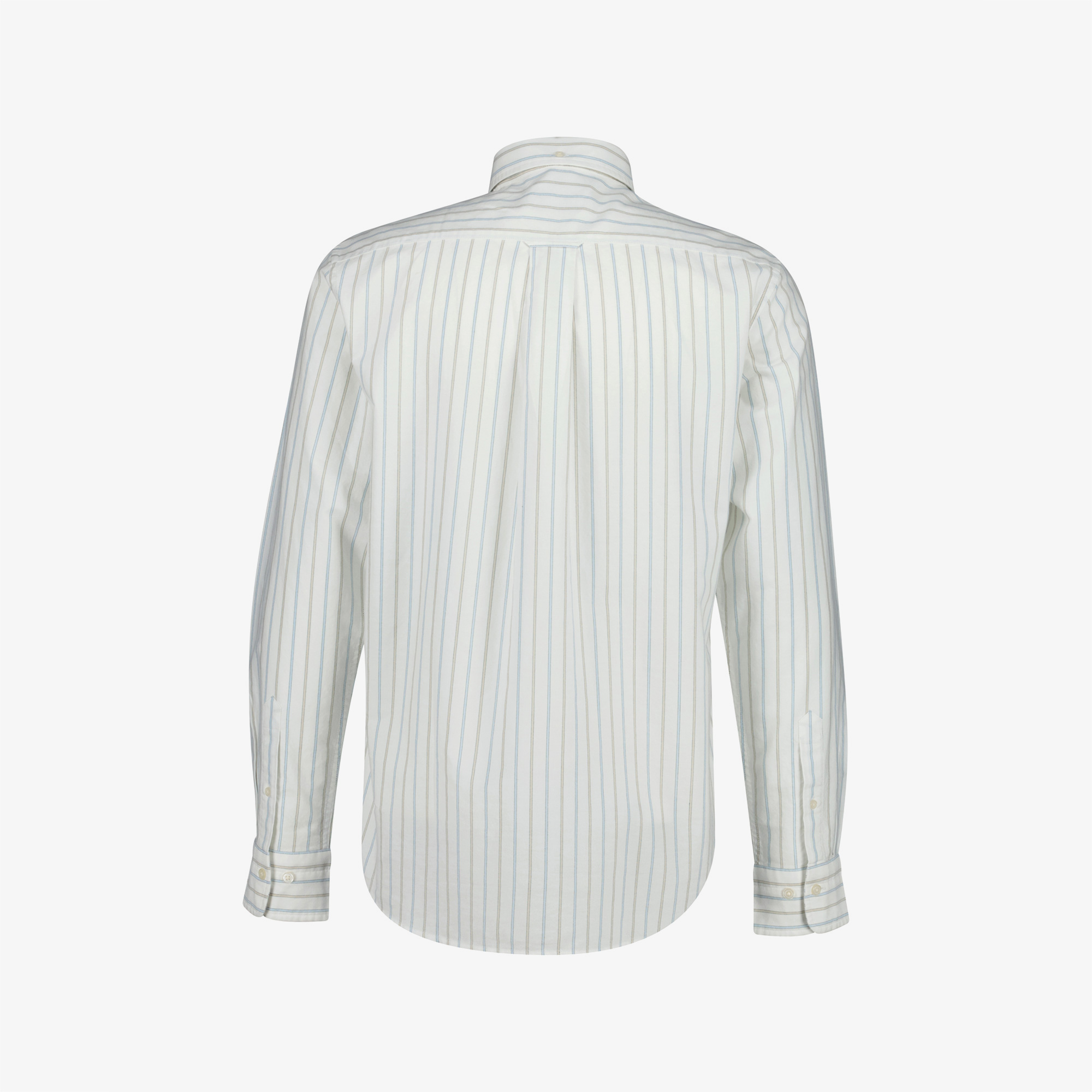 GANT Erkek Beyaz Regular Fit Çizgili Logolu Gömlek