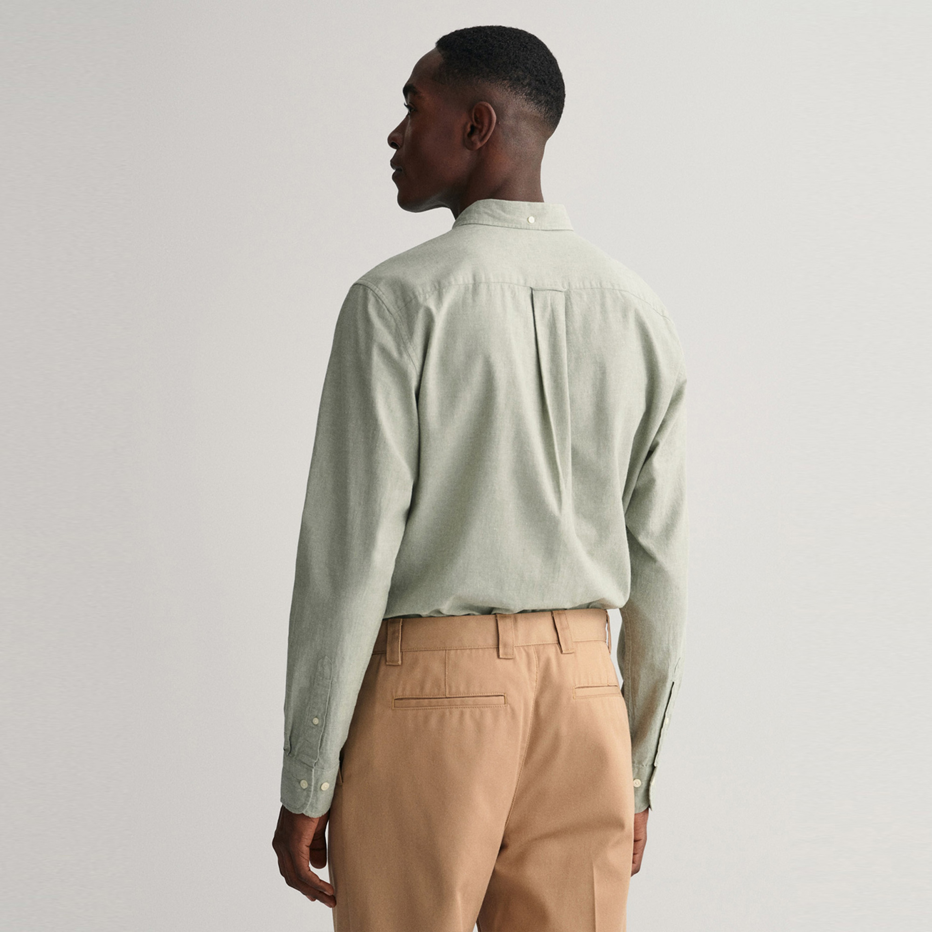 GANT Erkek Yeşil Regular Fit Keten Gömlek