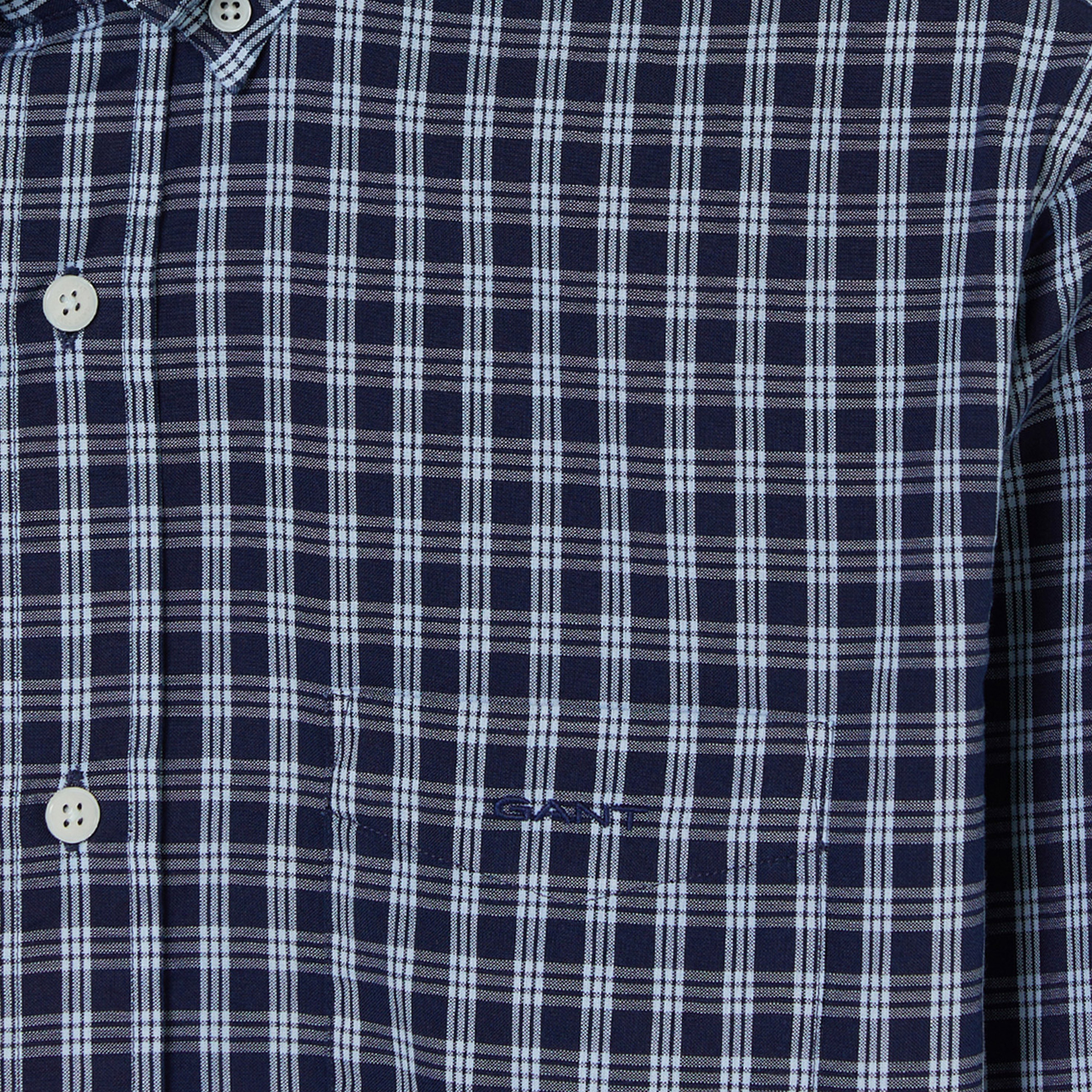 Gant Erkek Lacivert Regular Fit Kareli Gömlek