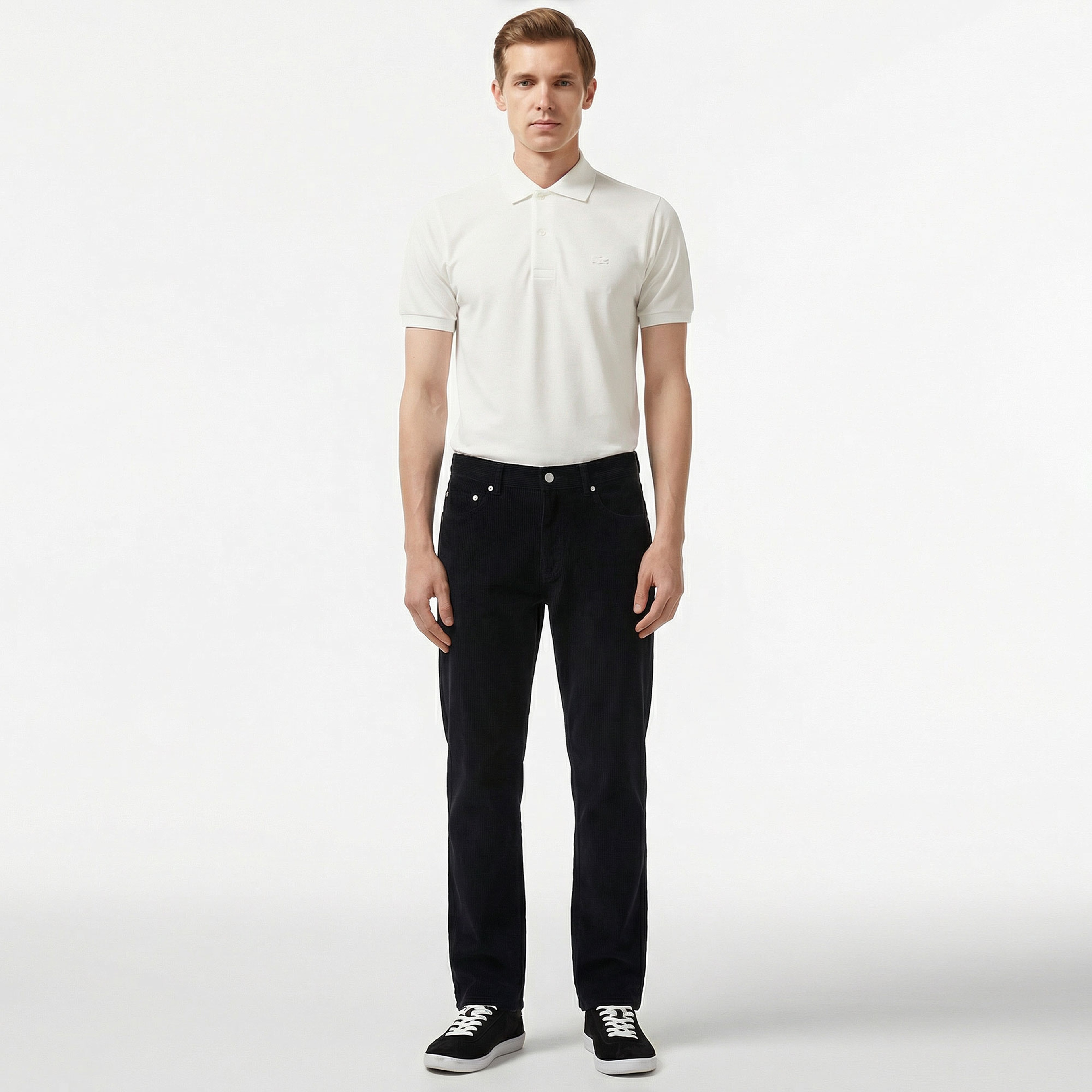 Erkek Straight Fit Casual Siyah Pantolon