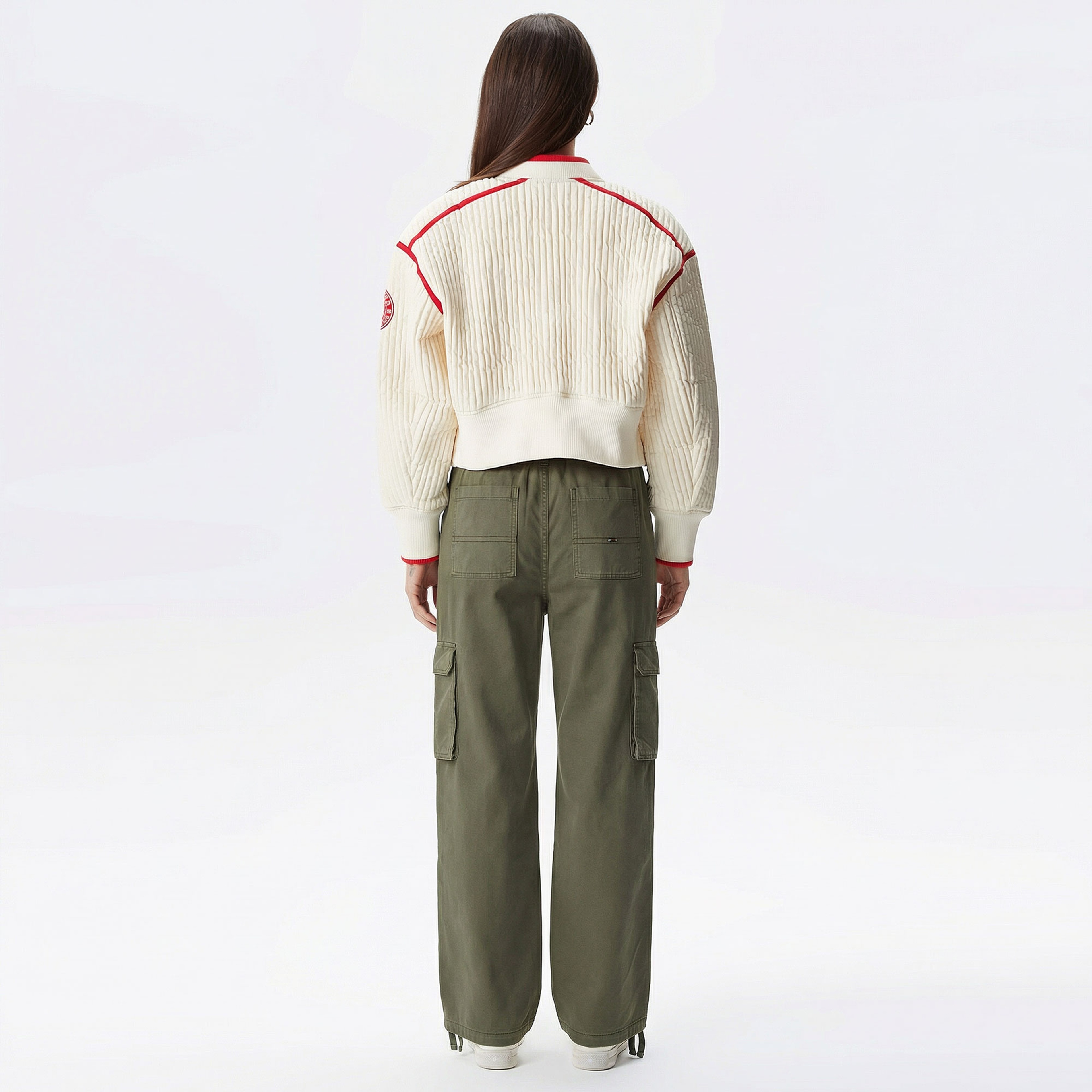 Tommy Jeans Claire Utility Blocking Kadın Yeşil Pantolon