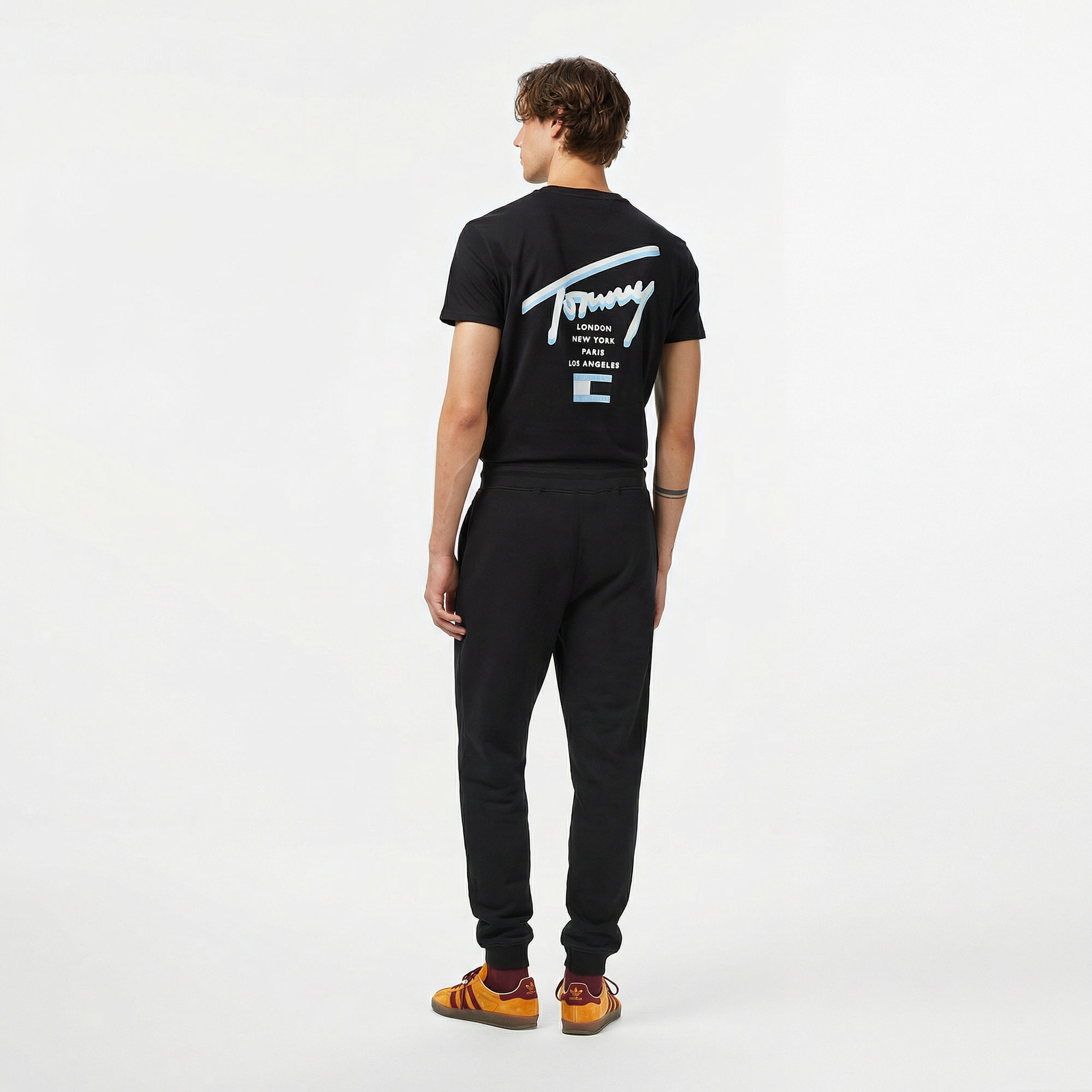 Tommy Hilfiger Tjm Towel Patch Terry Erkek Siyah Eşofman Altı