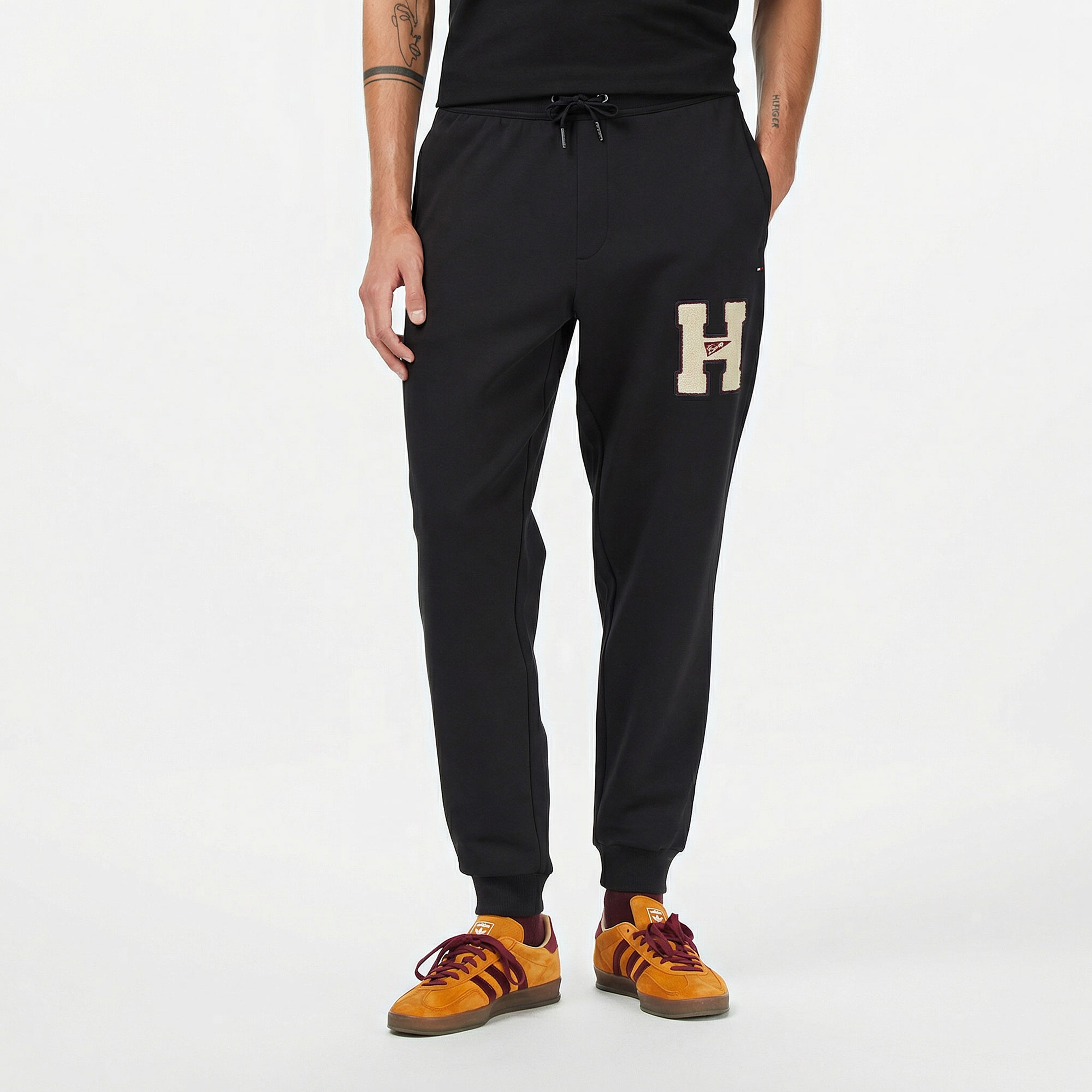 Tommy Hilfiger Tjm Towel Patch Terry Erkek Siyah Eşofman Altı