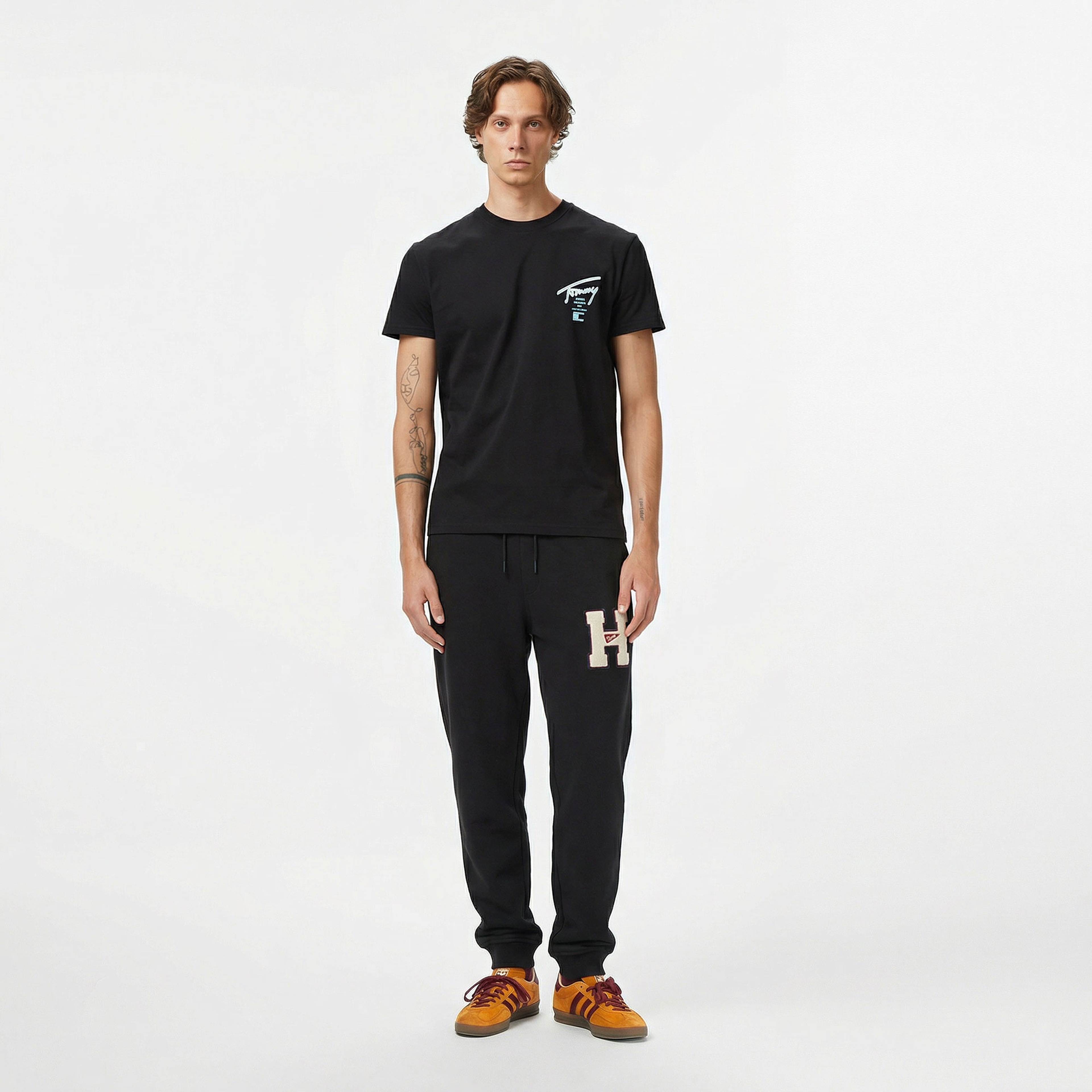 Tommy Hilfiger Tjm Towel Patch Terry Erkek Siyah Eşofman Altı