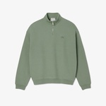 Lacoste Heavy Fleece Zipper Neck Unisex Yeşil Sweatshirt