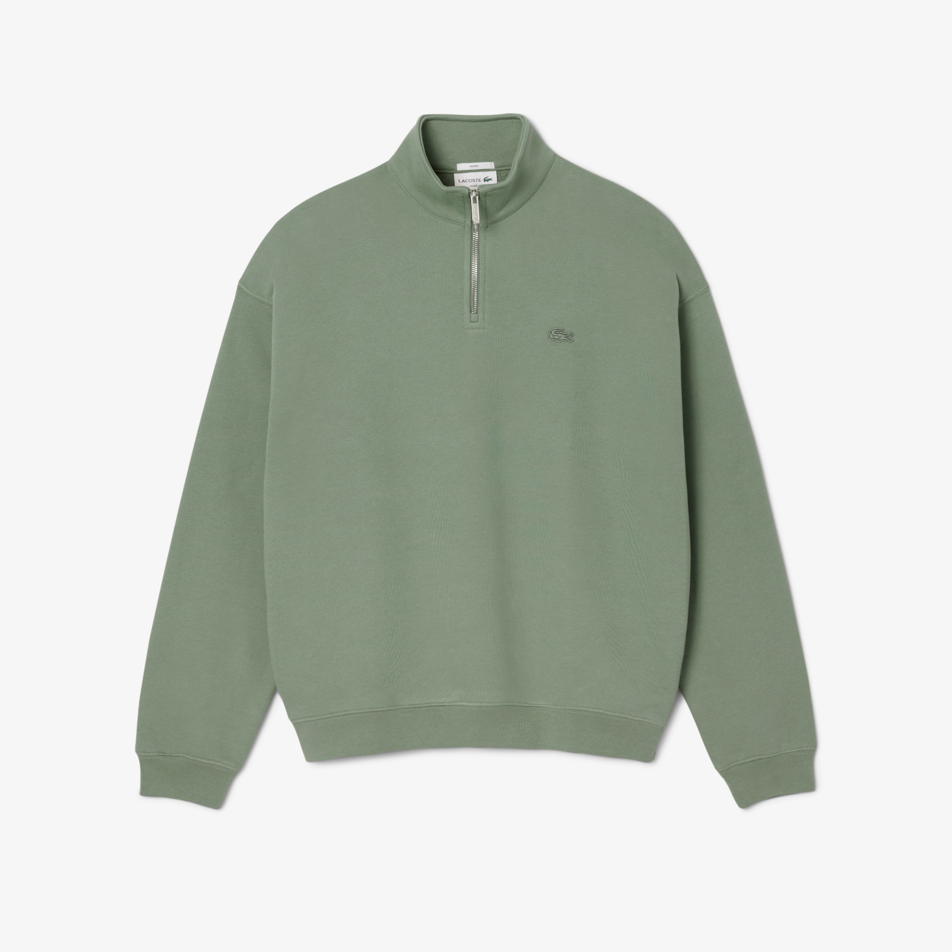 Lacoste Heavy Fleece Zipper Neck Unisex Yeşil Sweatshirt