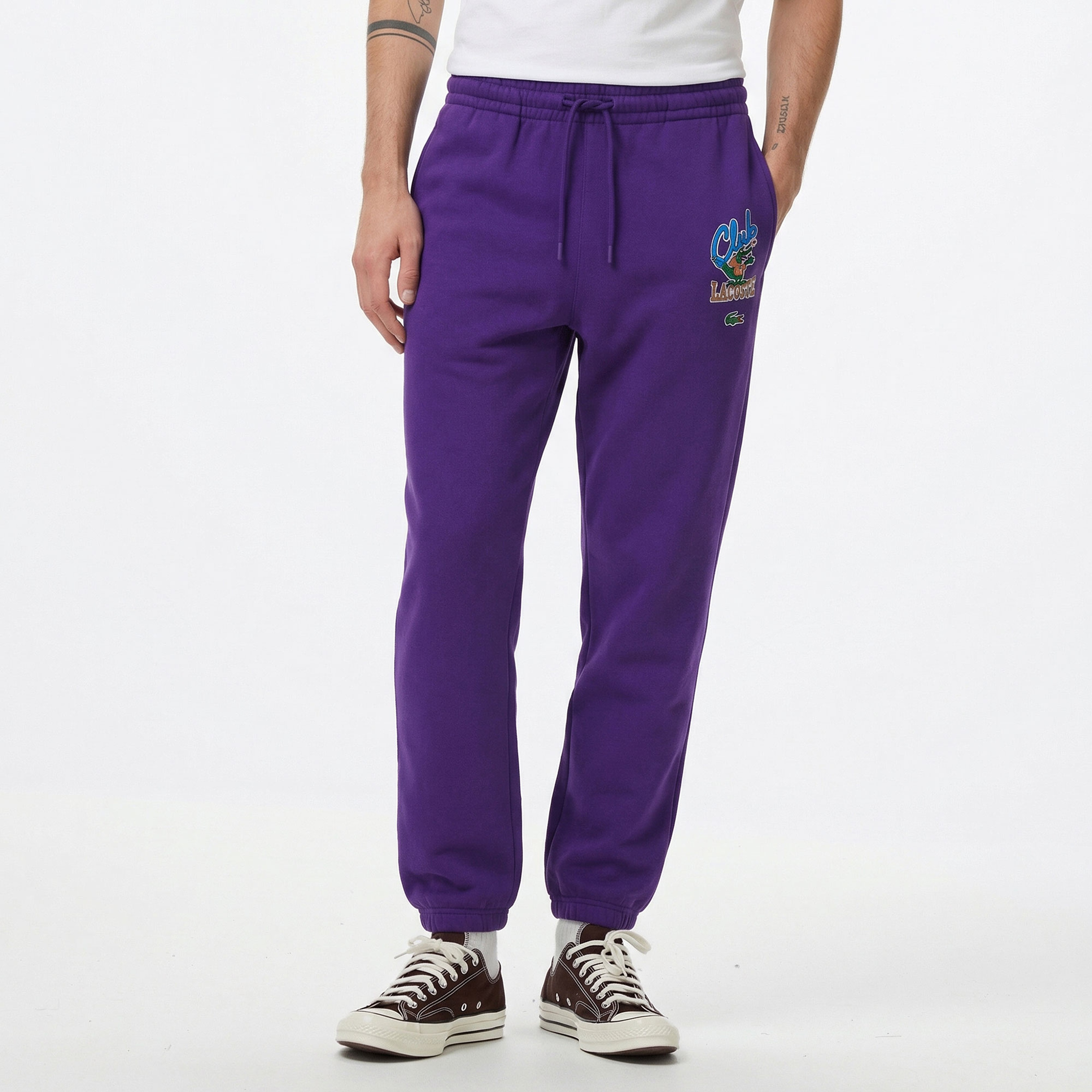 Unisex Baskılı Mor Eşofman Altı