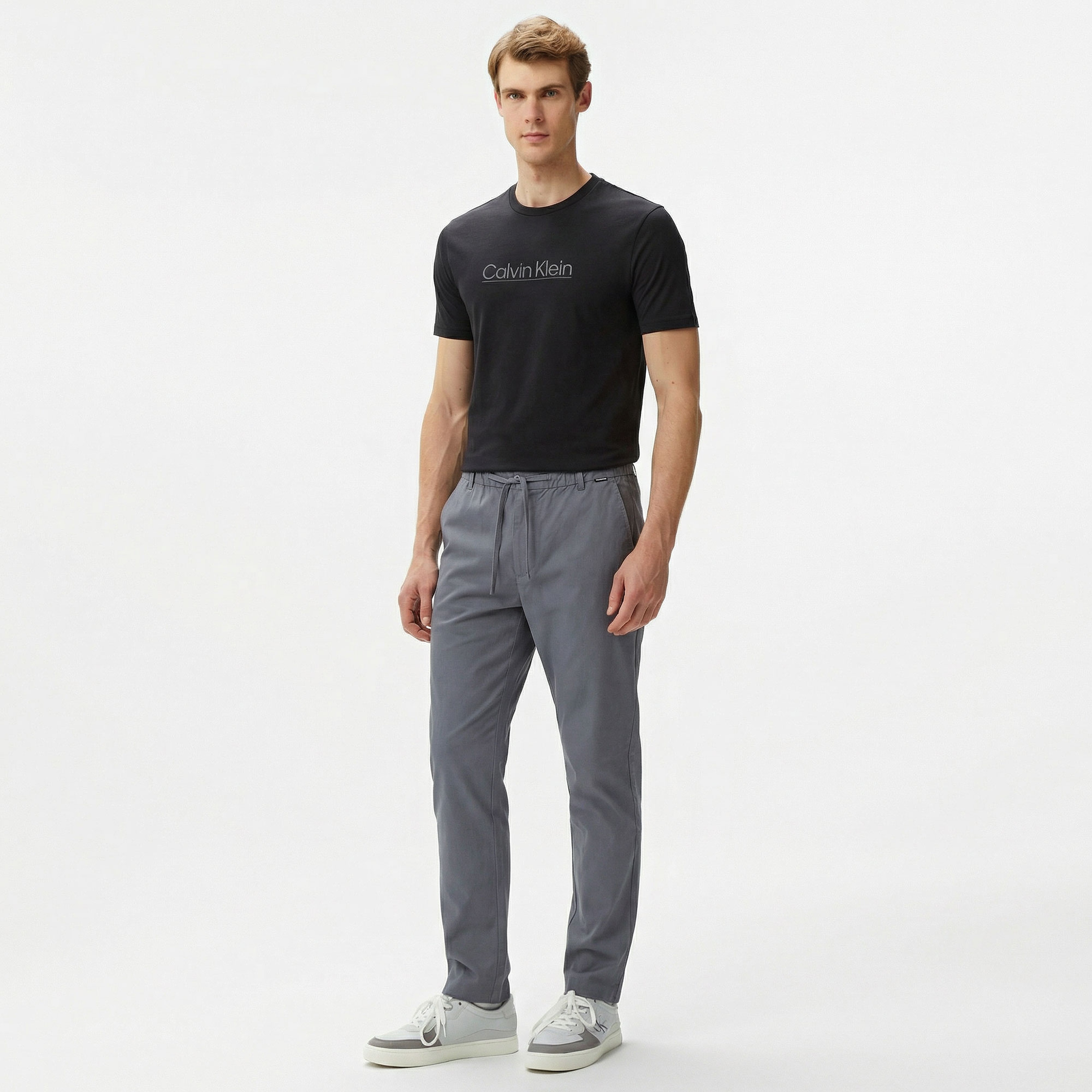 Calvin Klein Erkek Gri Pantolon