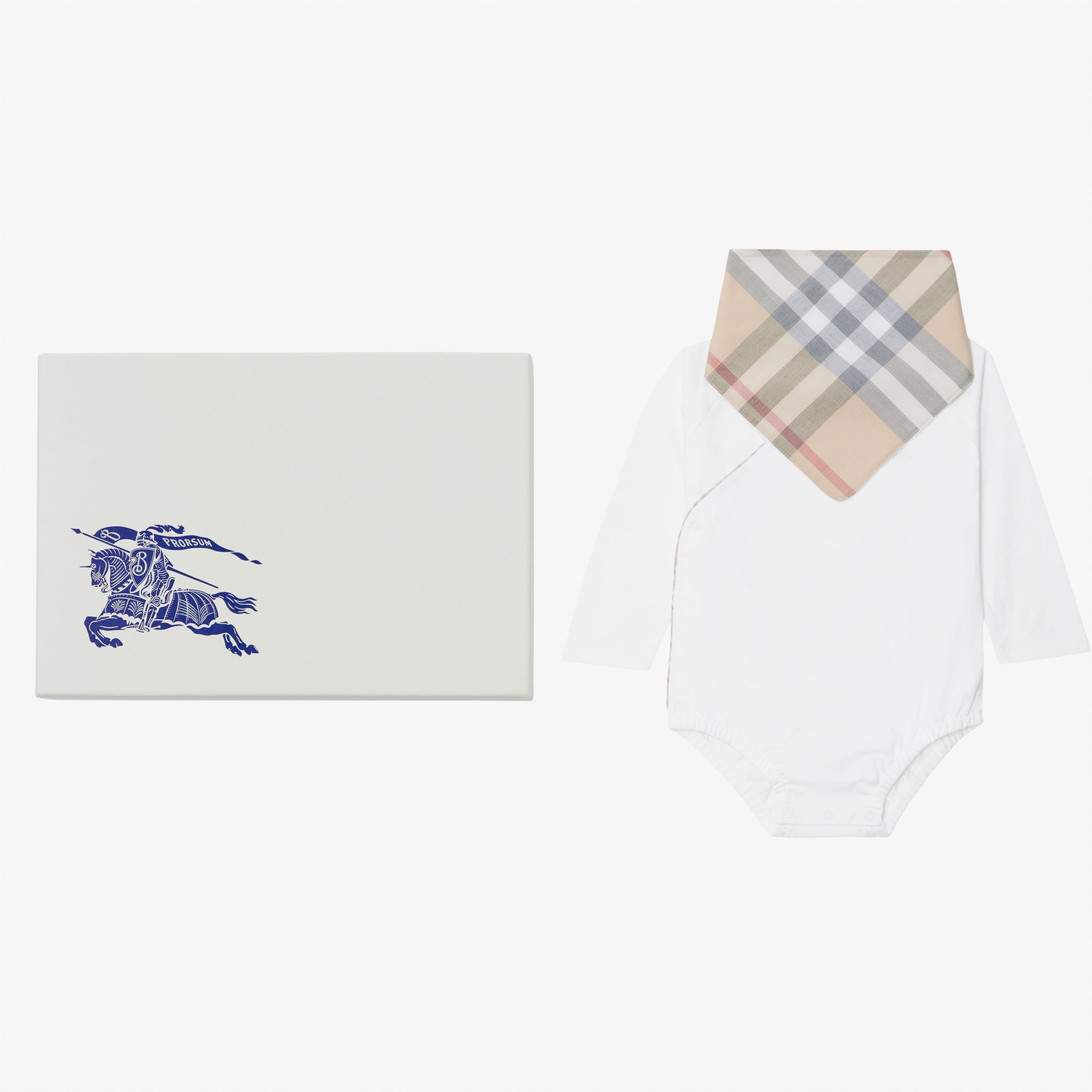 Burberry Çocuk Beyaz Bebek Seti