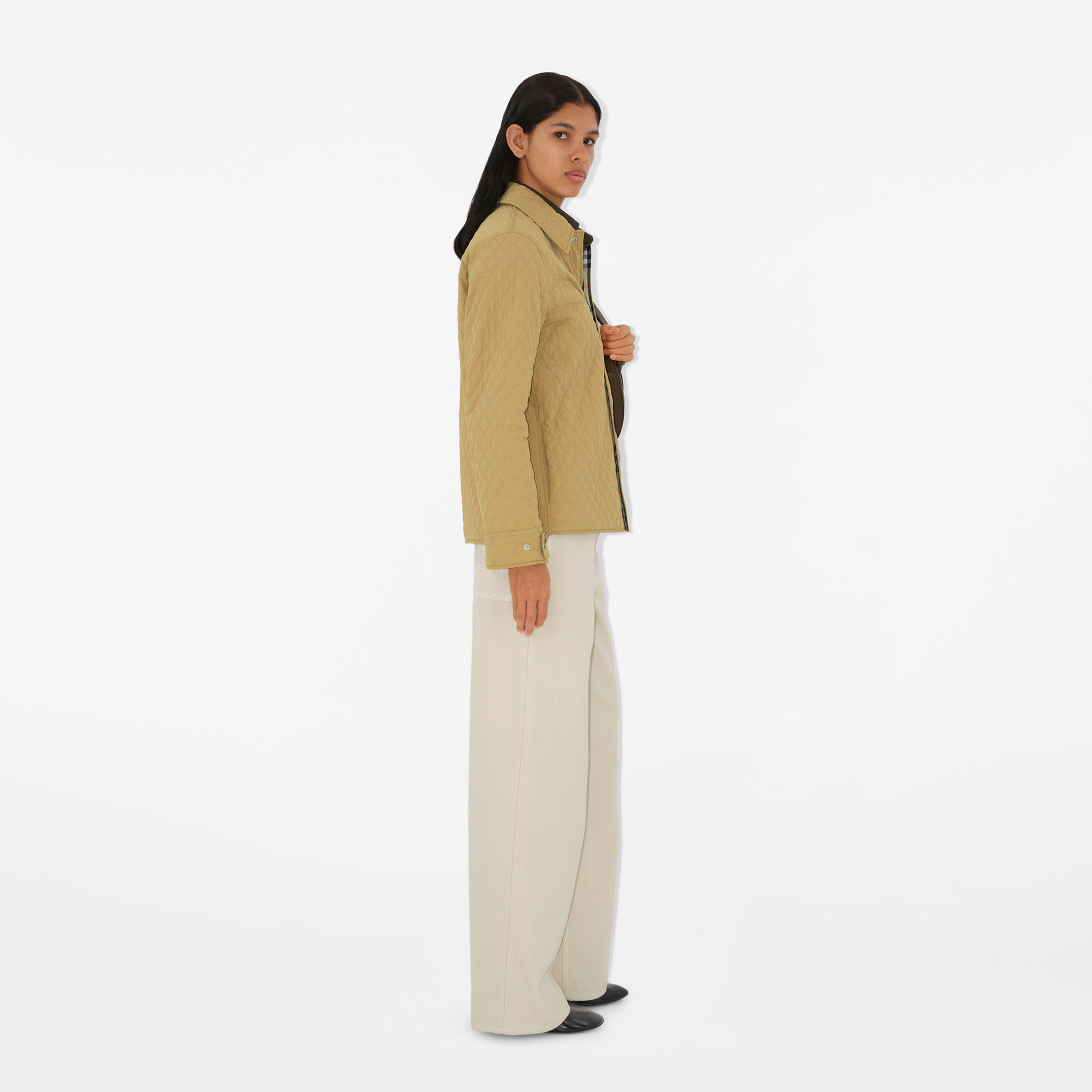 Burberry Kadın Bej Mont