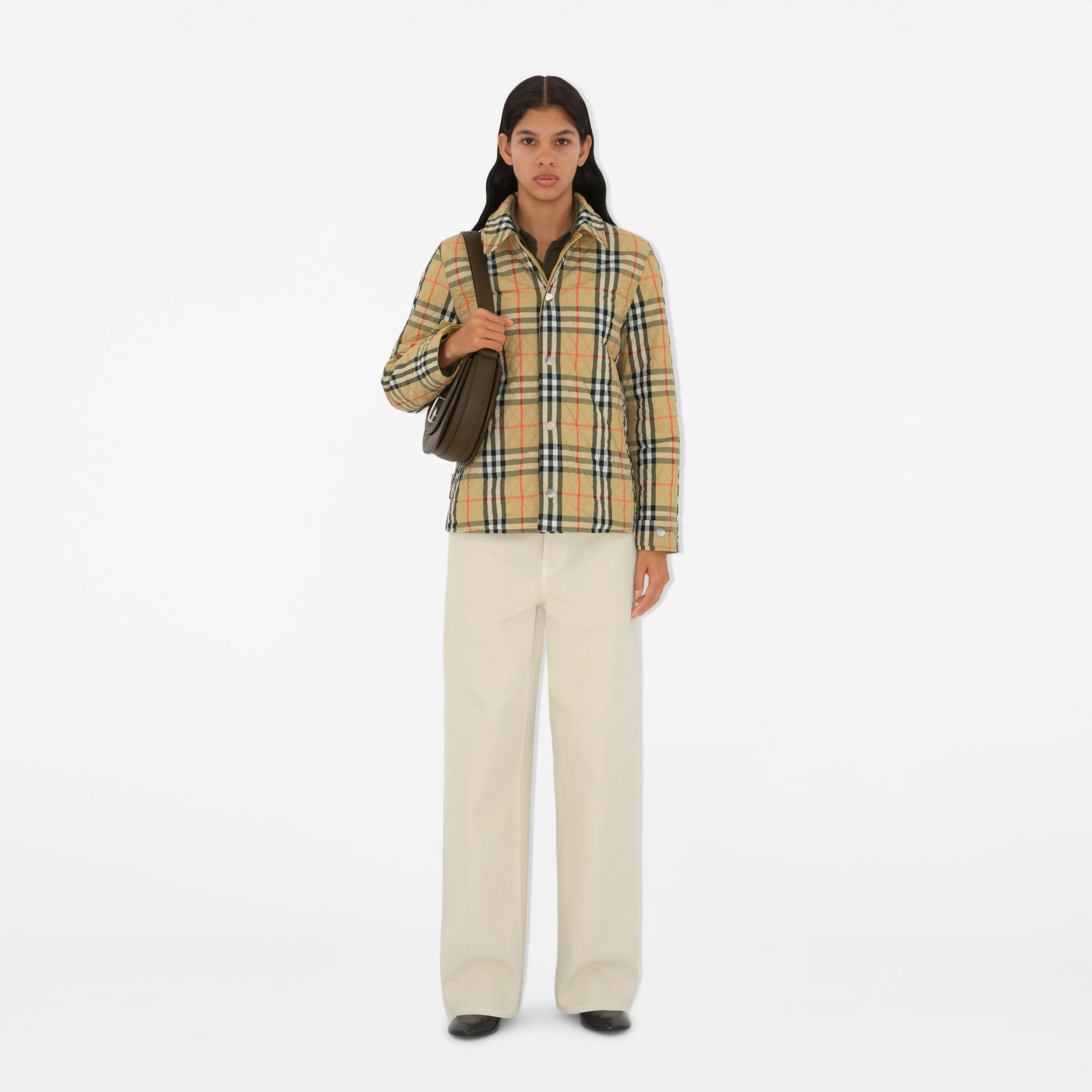 Burberry Kadın Bej Mont