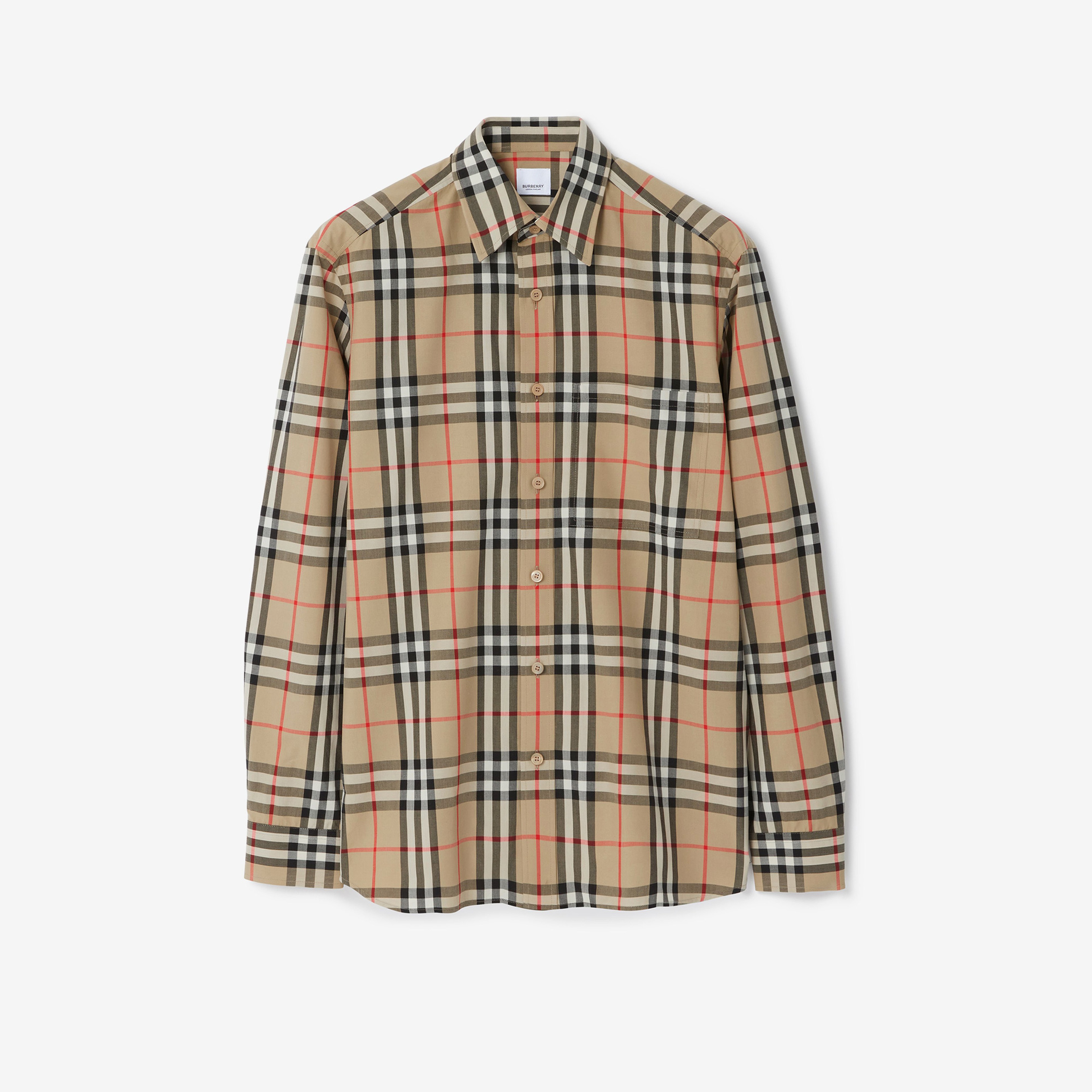 Burberry Erkek Bej Gömlek