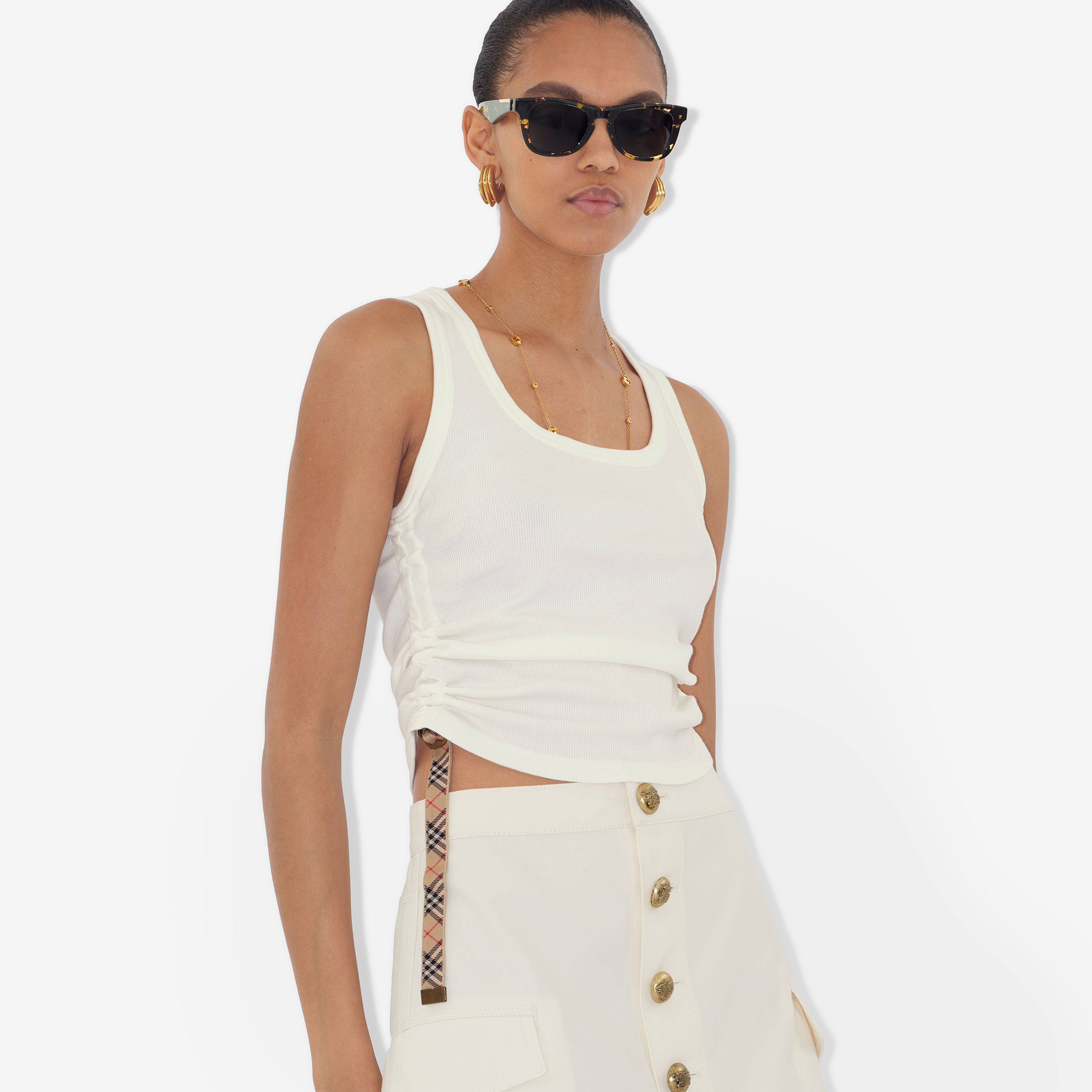 Burberry Kadın Beyaz T-Shirt