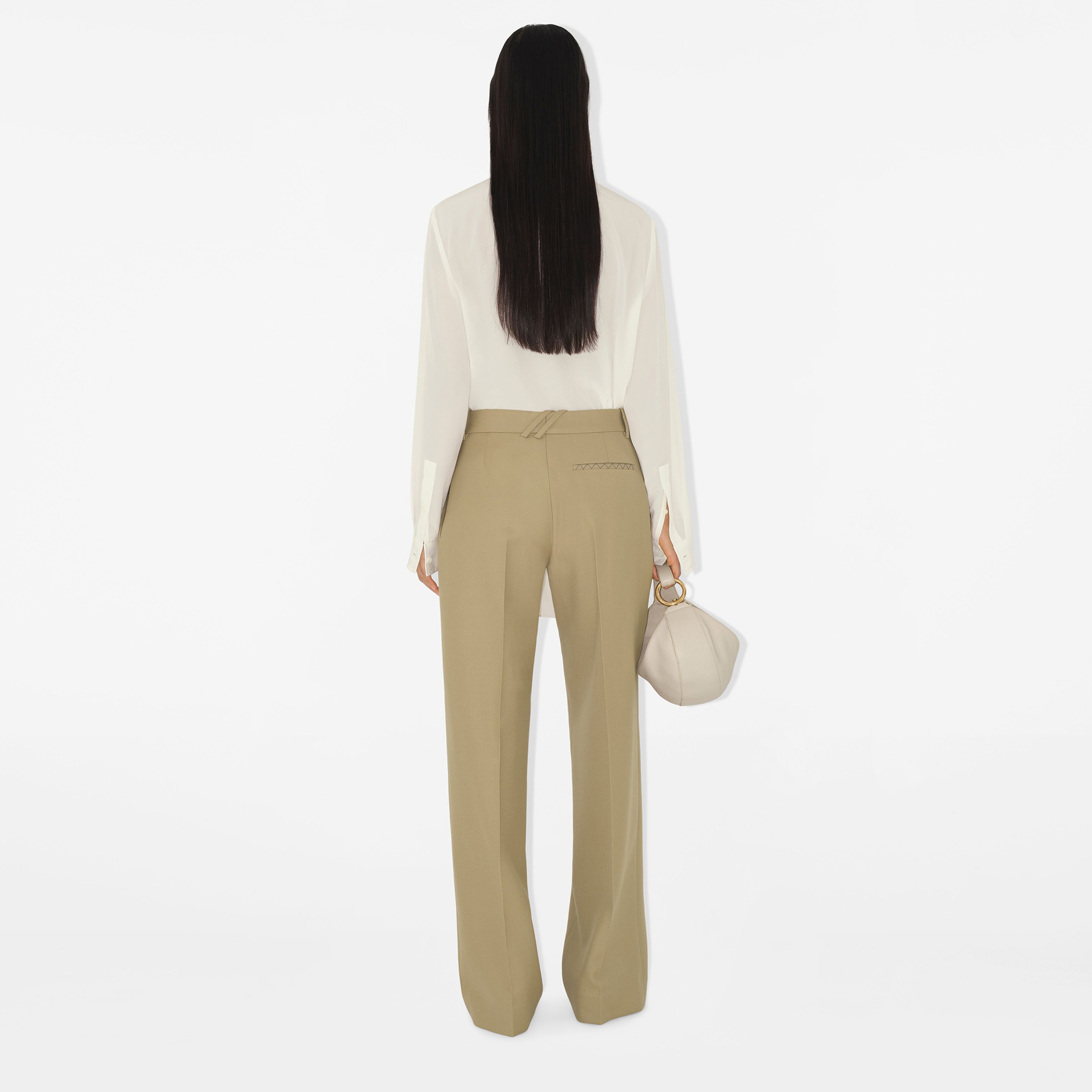 Burberry Kadın Bej Pantolon