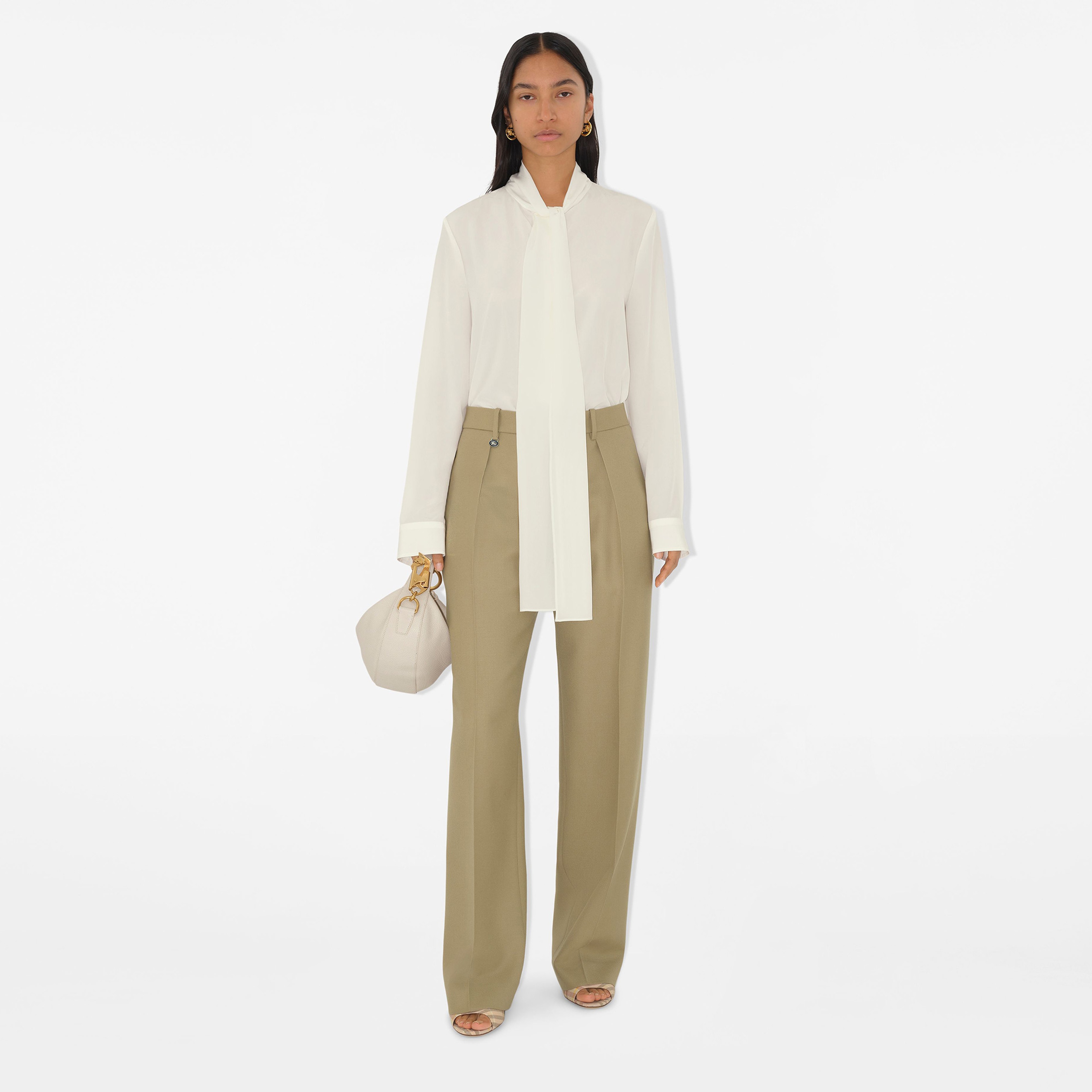 Burberry Kadın Bej Pantolon