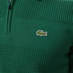 Erkek Classic Fit Kısa Kollu Polo Yaka  Desenli Yeşil Triko