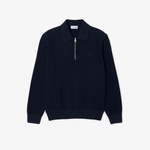 Erkek Classic Fit Yarım Fermuarlı Lacivert Kazak
