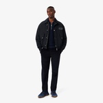 Erkek Classic Fit Yarım Fermuarlı Lacivert Kazak