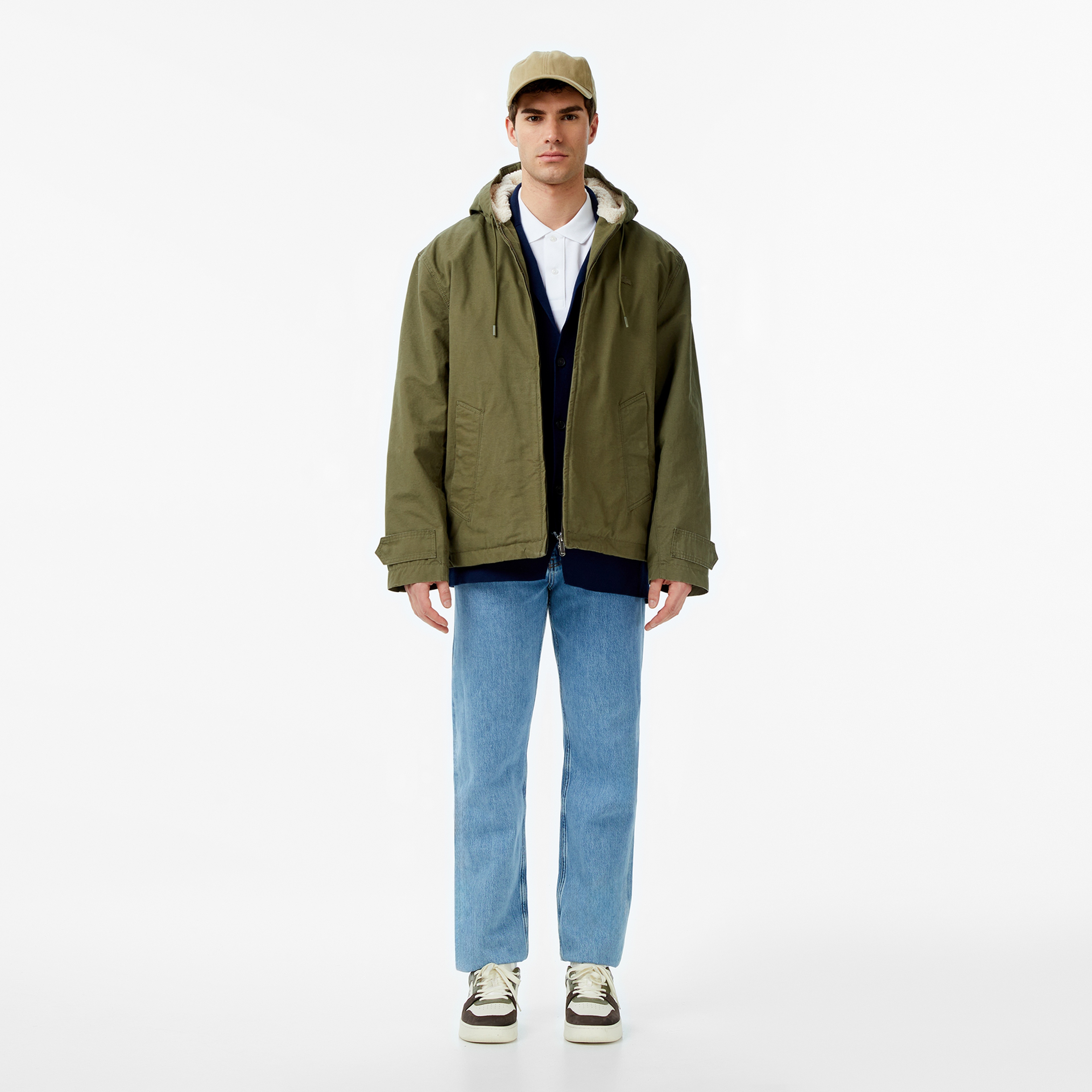 Lacoste Erkek Kapüşonlu Haki Mont