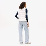 Tommy Jeans Slim Zip Print Down Kadın Beyaz Yelek