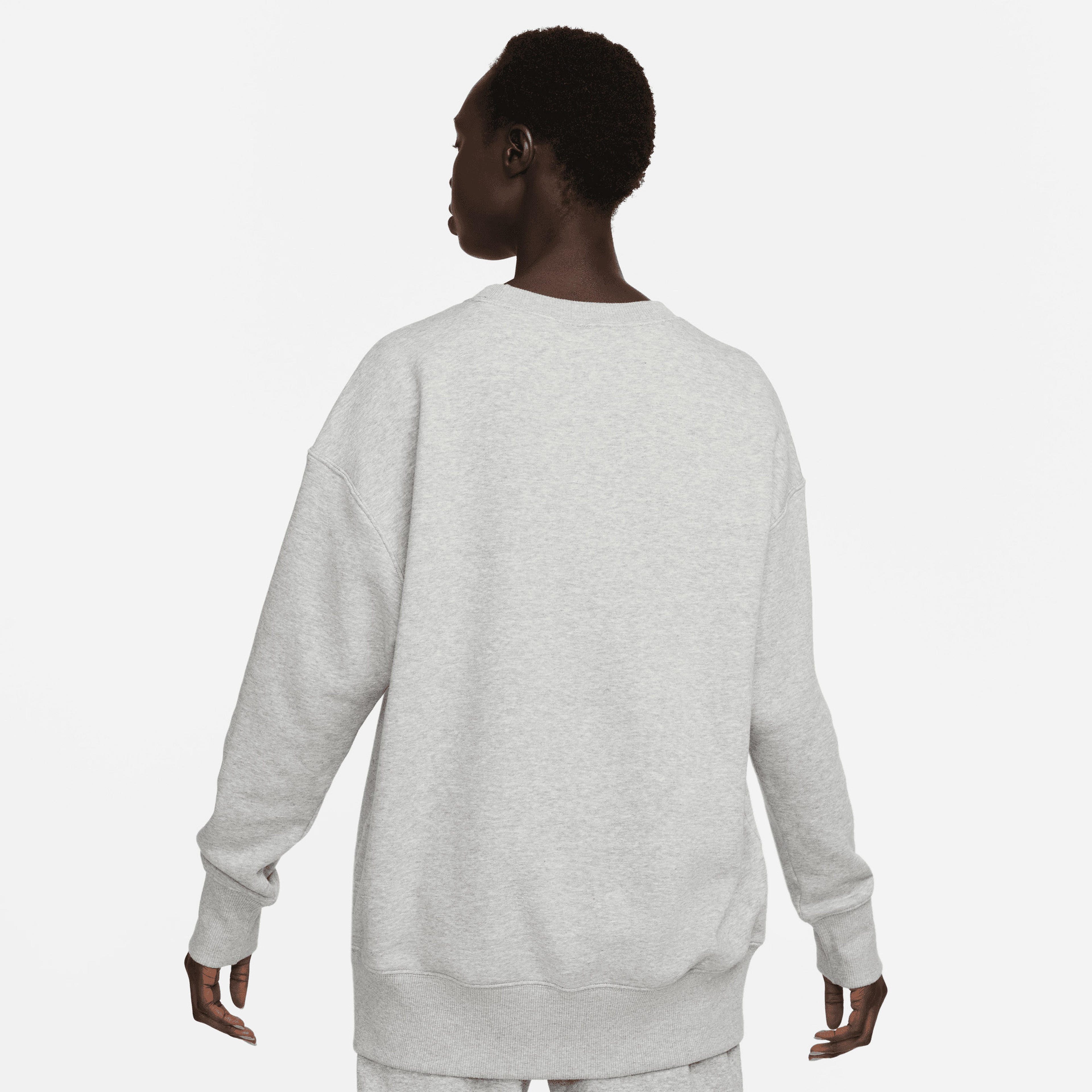 Nike Sportswear Phoenix Fleece Os Crew Kadın Gri Sweatshirt