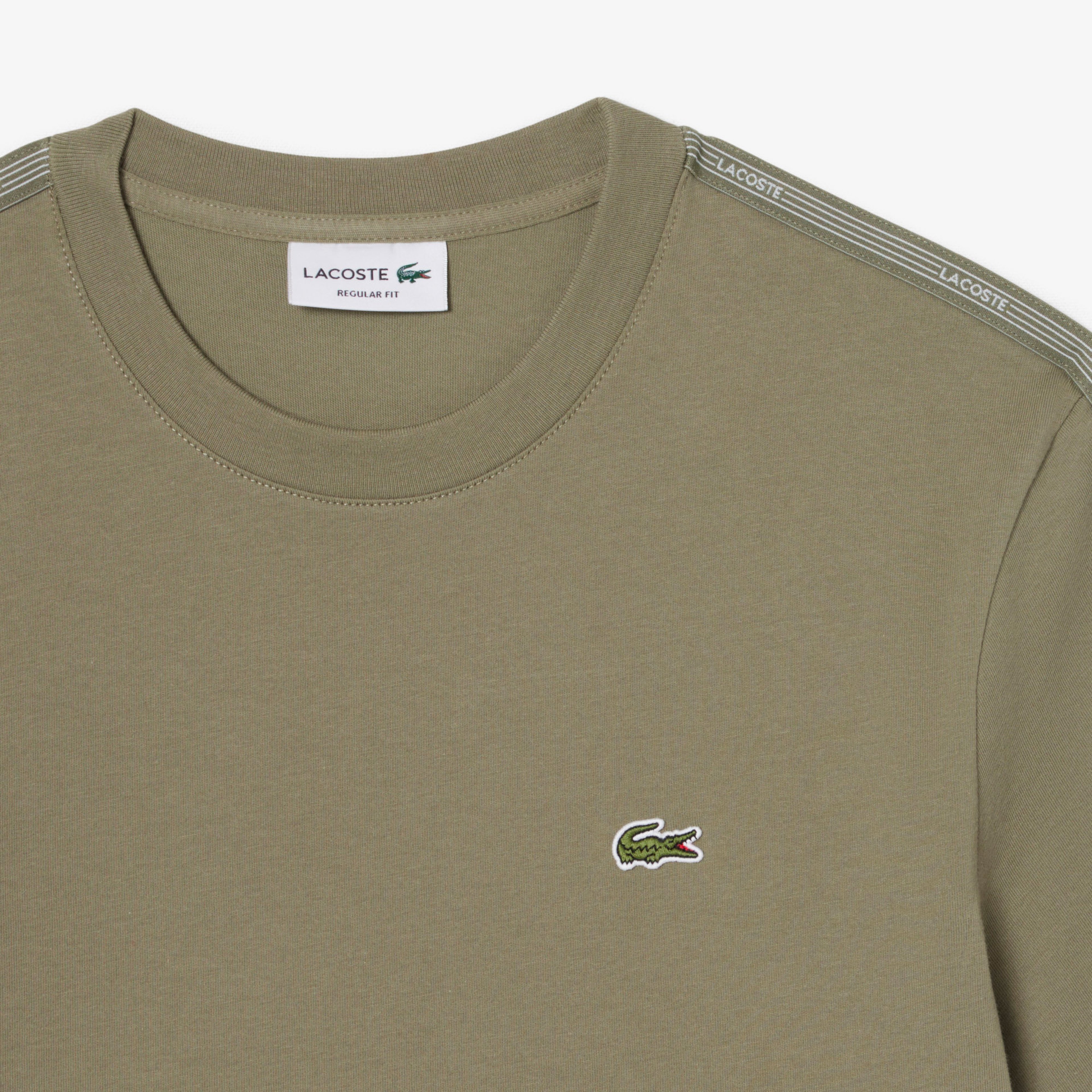 Erkek Regular Fit Bisiklet Yaka Haki T-Shirt
