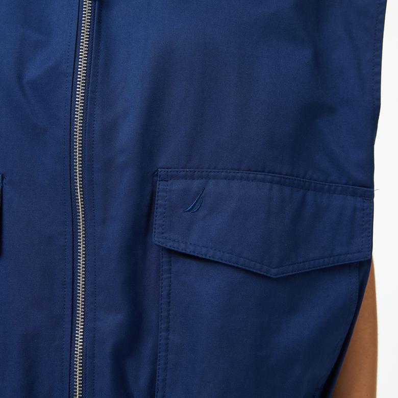 Nautica Kadın Lacivert Regular Fit Fermuarlı Yelek