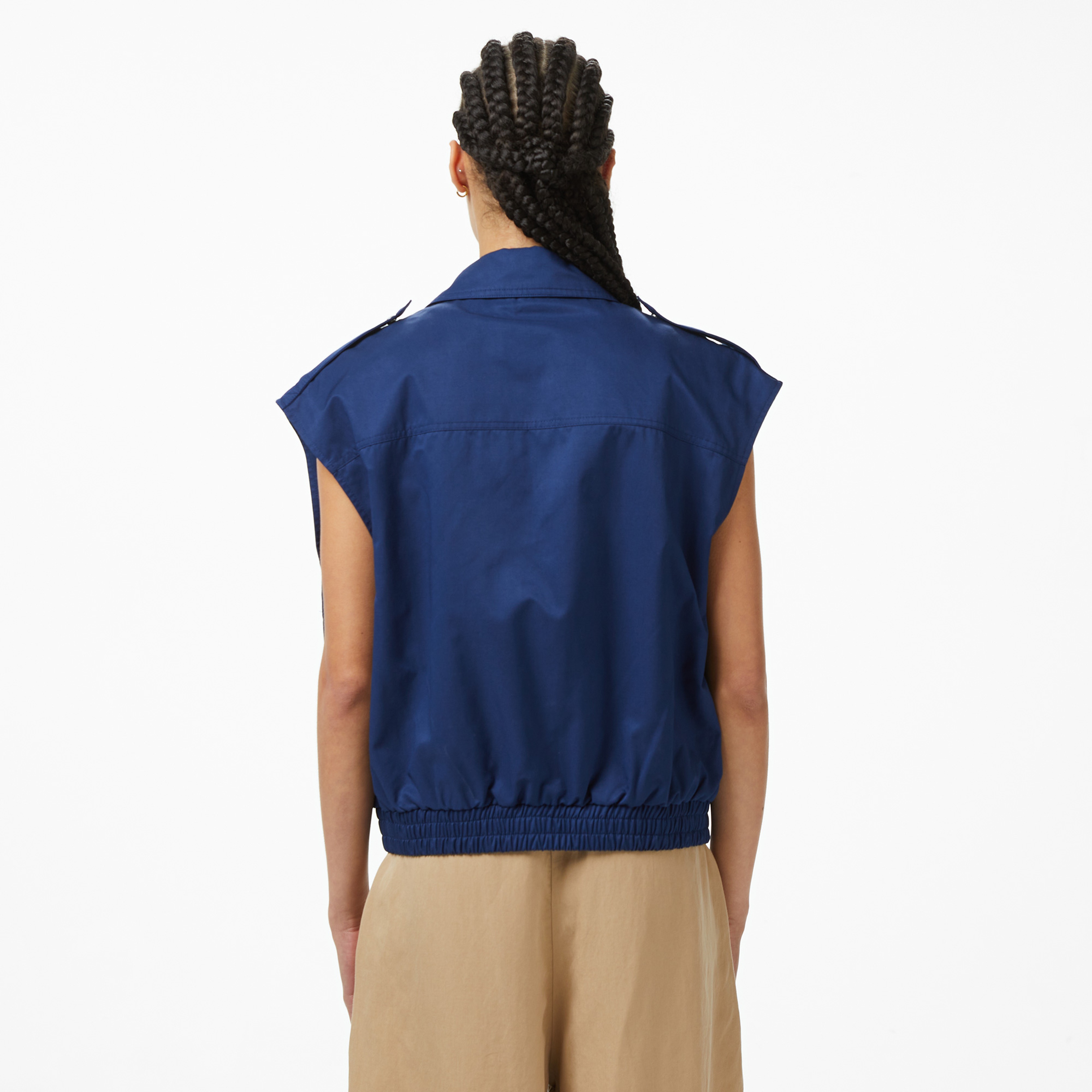 Nautica Kadın Lacivert Regular Fit Fermuarlı Yelek
