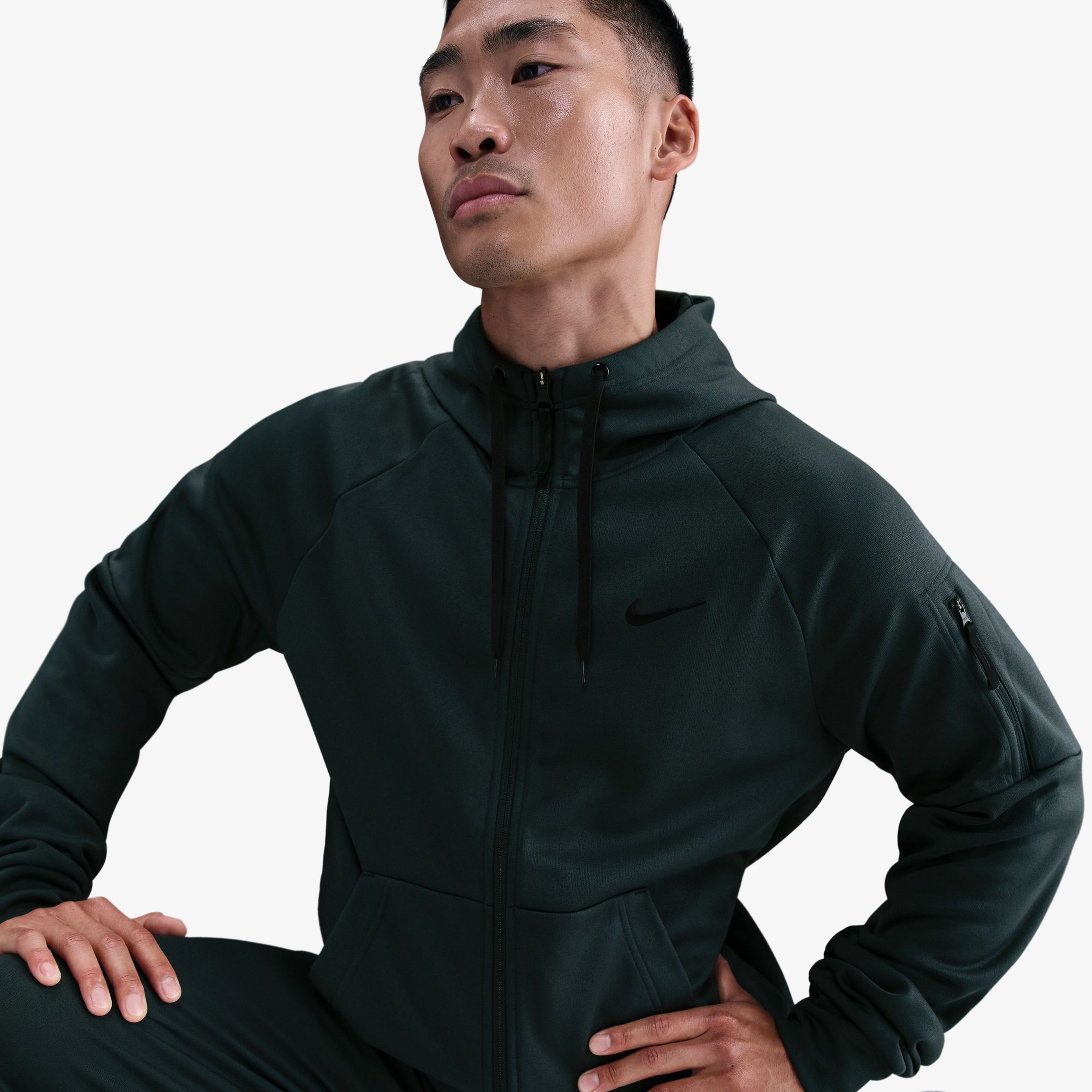 Nike Therma Erkek Yeşil Antrenman Sweatshirt