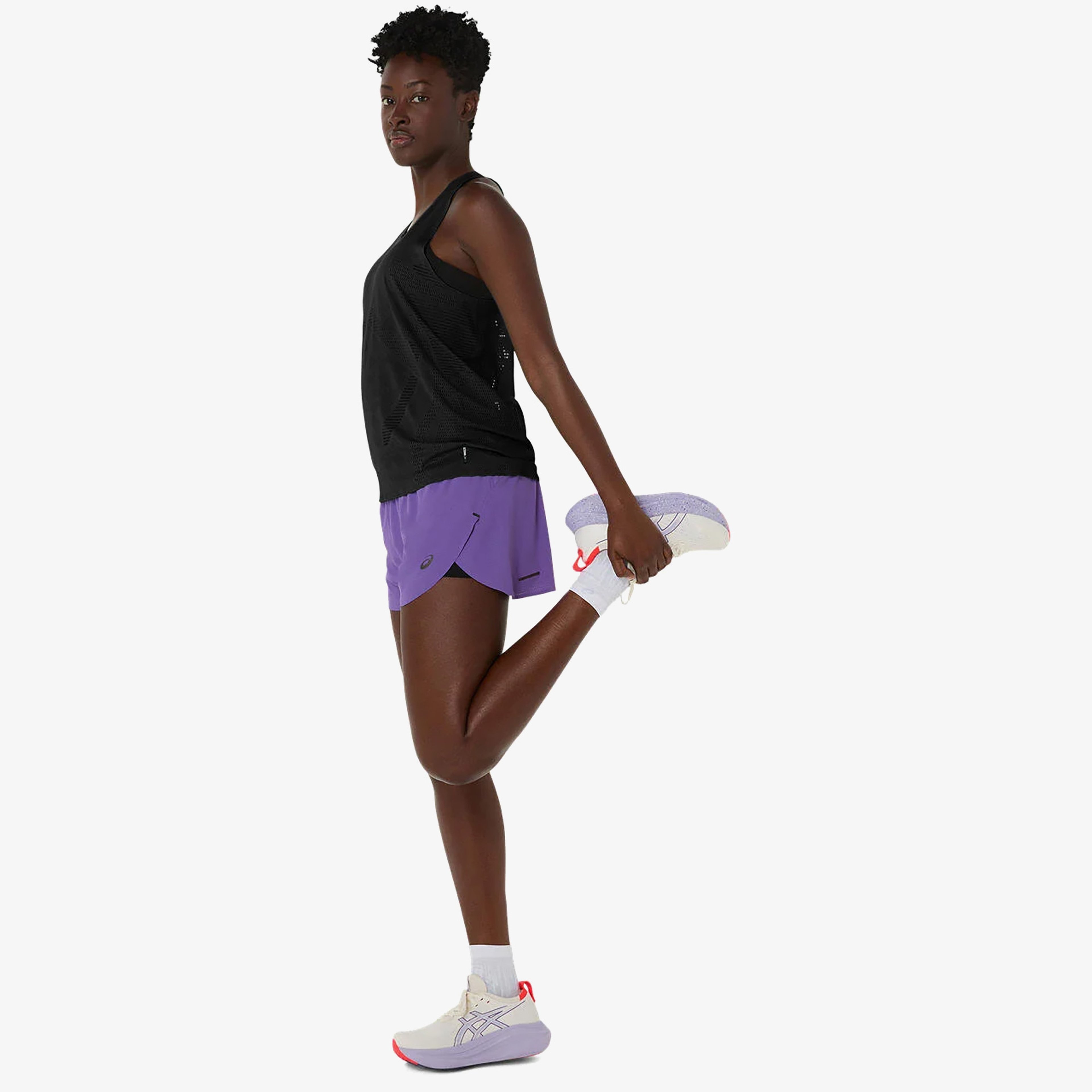Asics Metarun Split Kadın Mor Şort