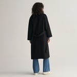 GANT Kadın Siyah Oversize Fit Klasik Yaka Kaban