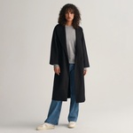 GANT Kadın Siyah Oversize Fit Klasik Yaka Kaban