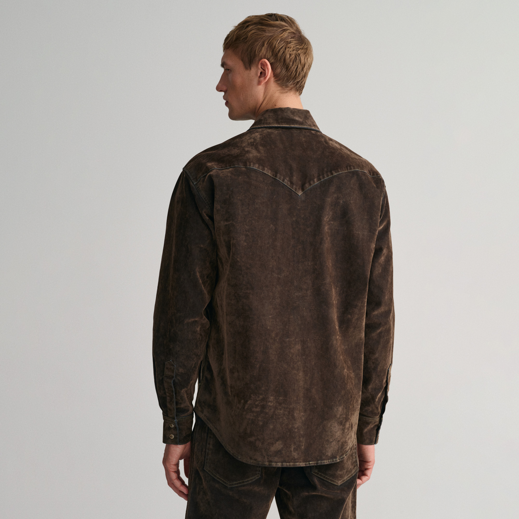 GANT Erkek Kahverengi Oversize Fit Klasik Yaka Gömlek