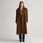 GANT Kadın Kahverengi Oversize Fit Klasik Yaka Kaban