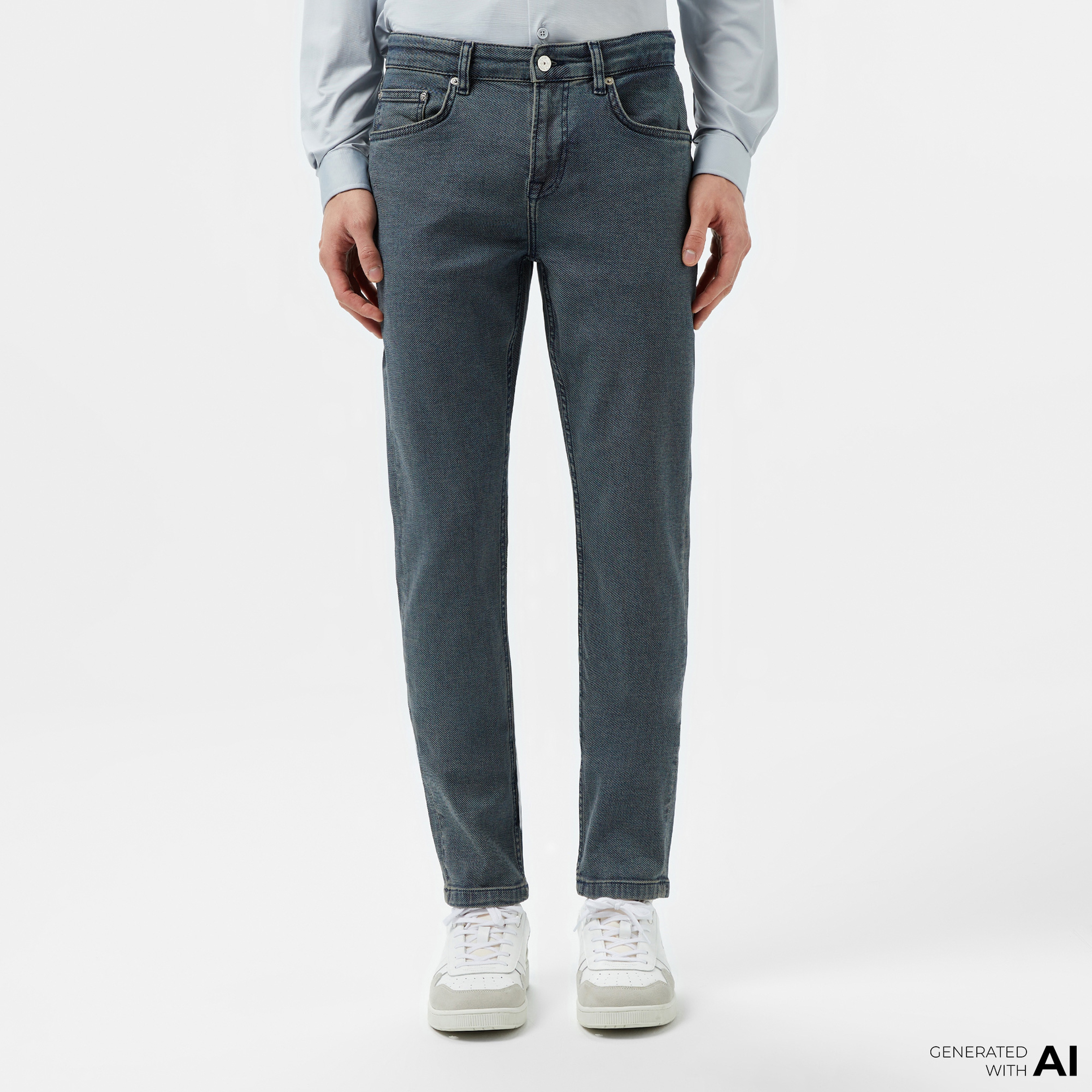 Erkek Slim Fit Lacivert Jean Pantolon