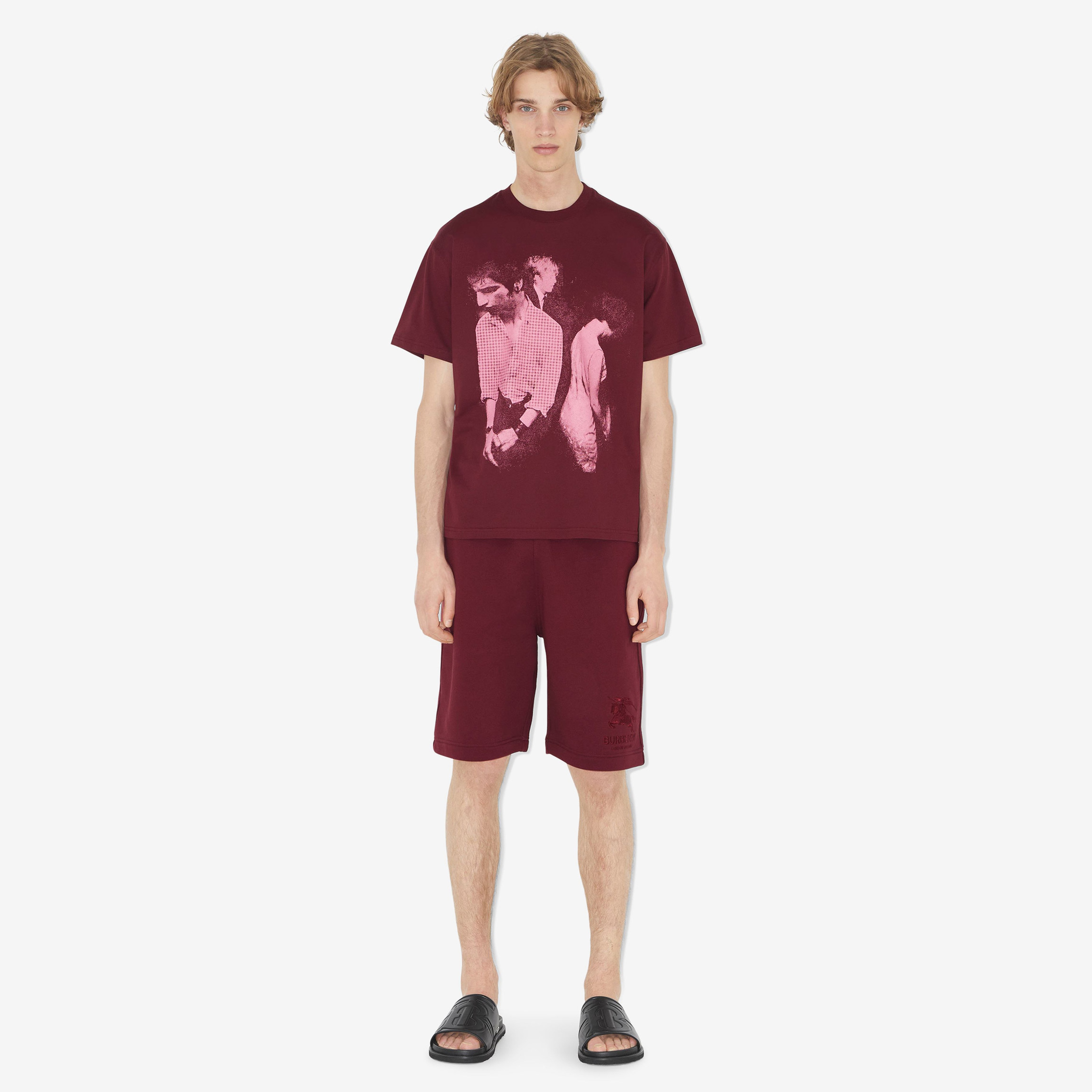 Burberry Erkek Bordo T-Shirt