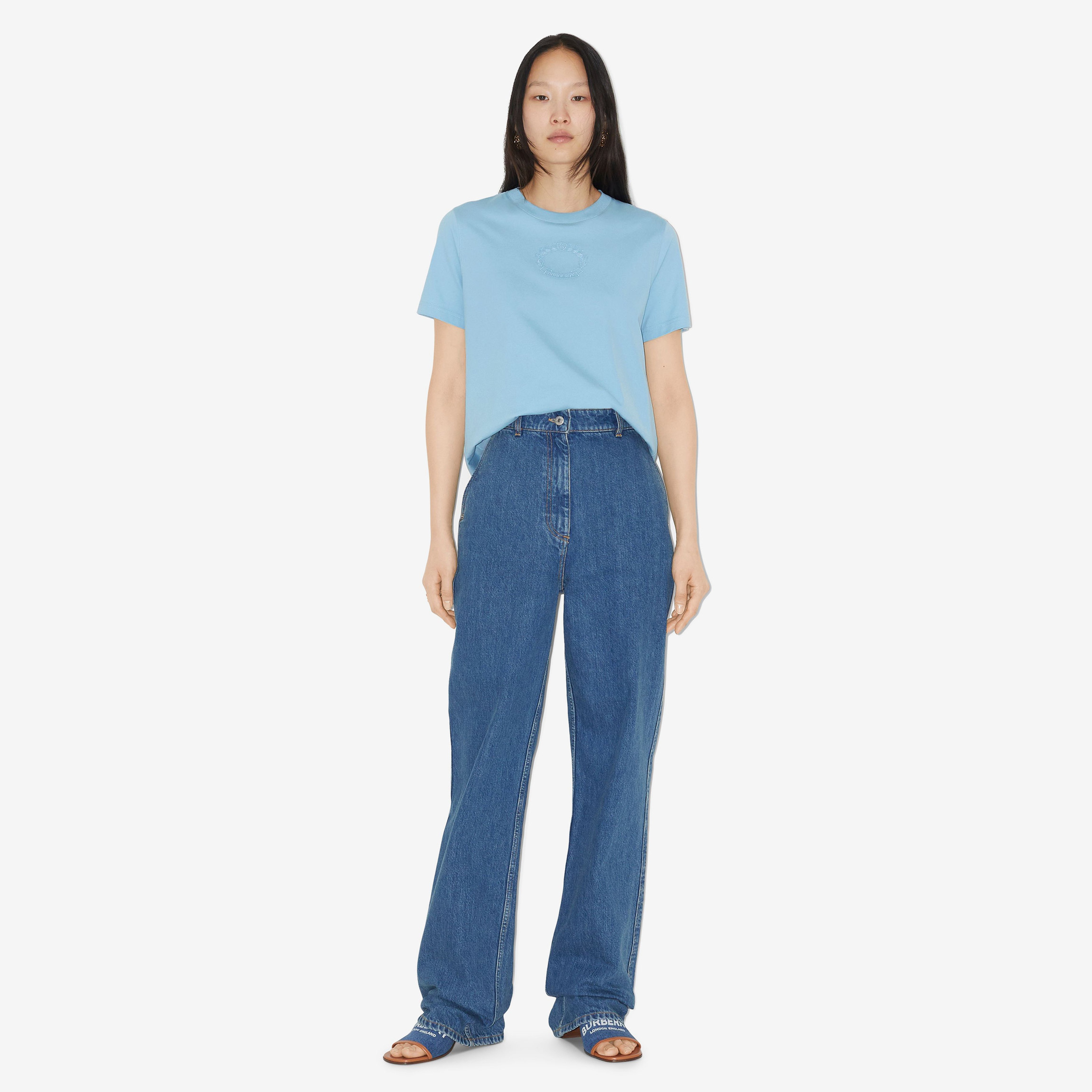 Burberry Kadın Mavi T-Shirt