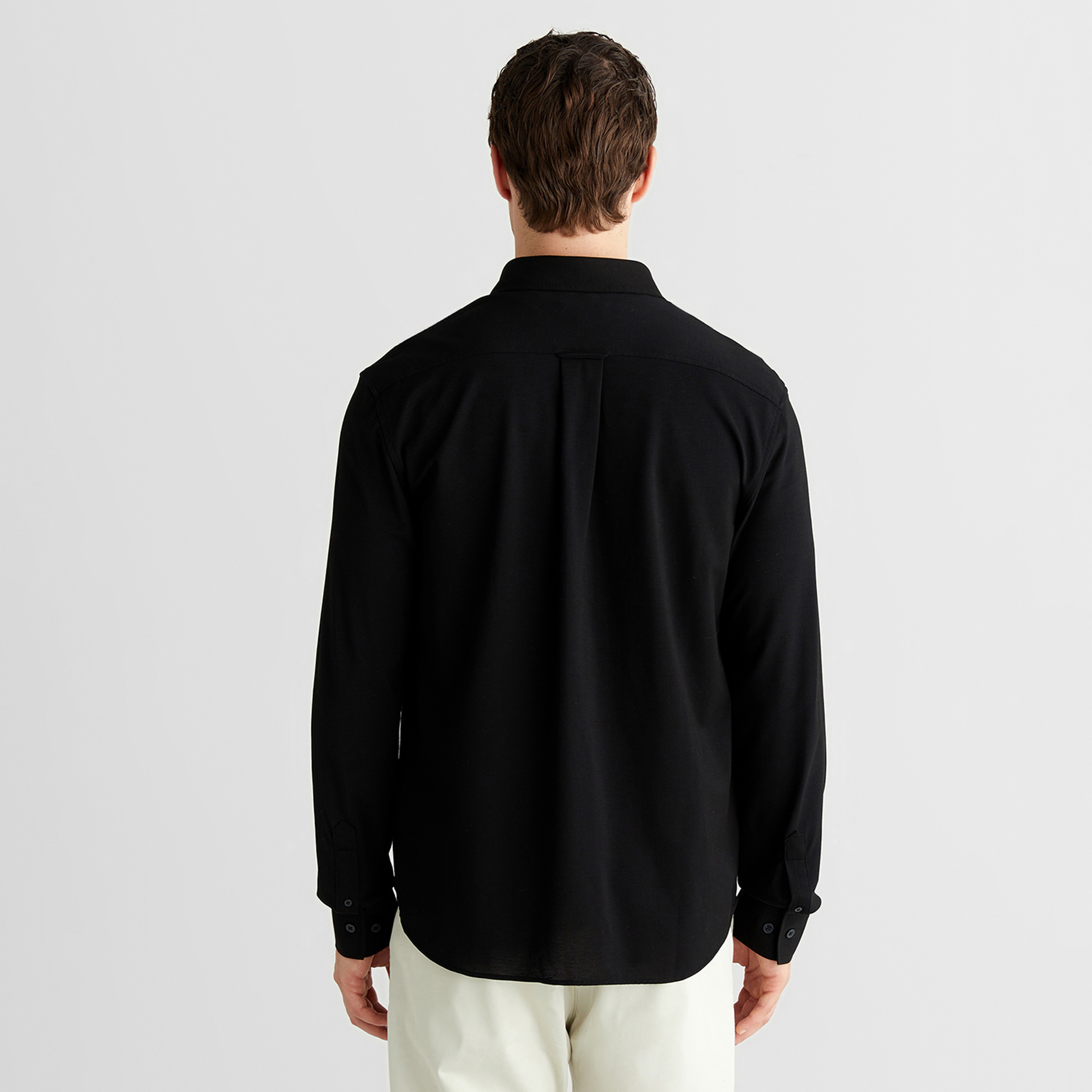 GANT Erkek Siyah Regular Fit Gömlek Yaka Gömlek