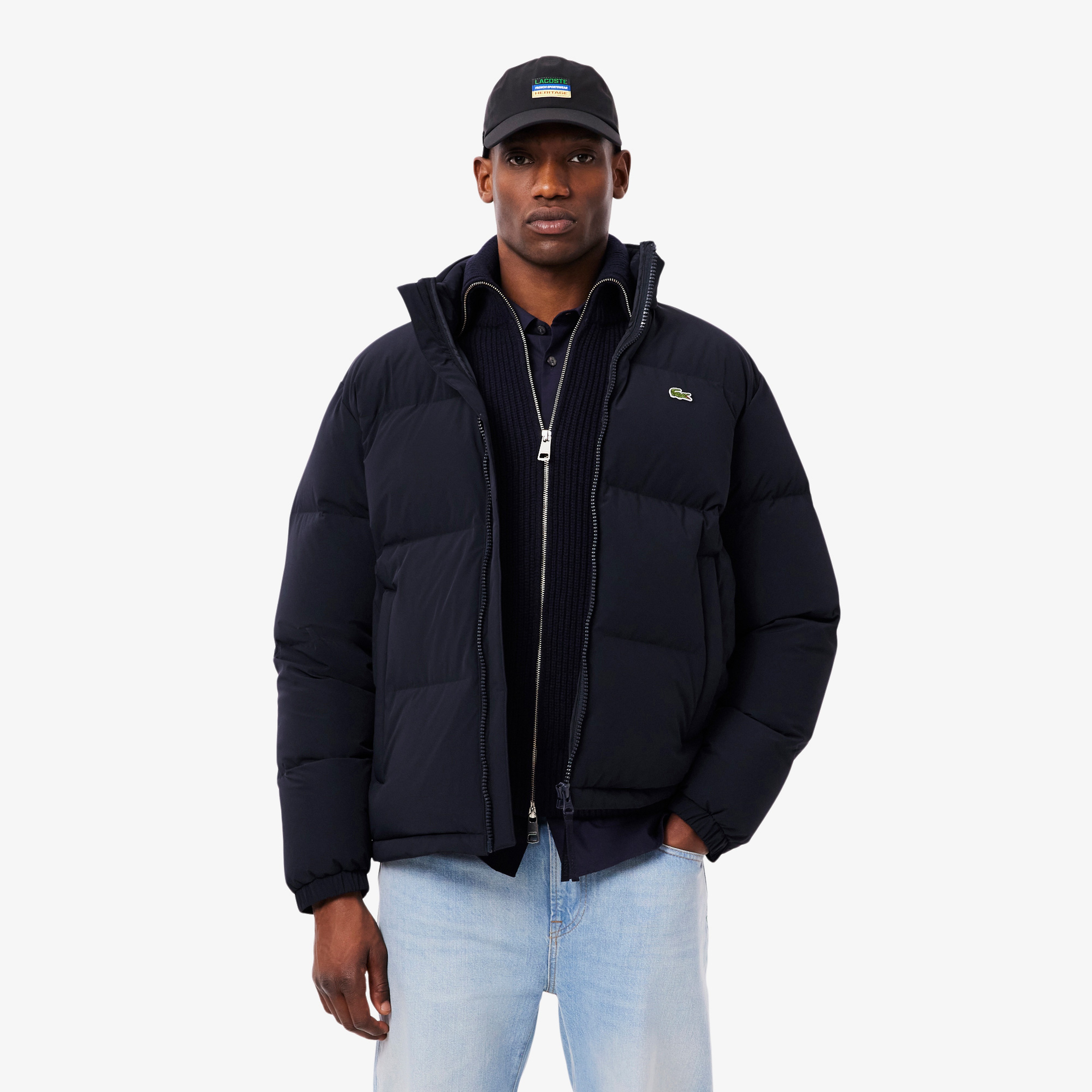 Water-Repellent Hooded Down Jacket